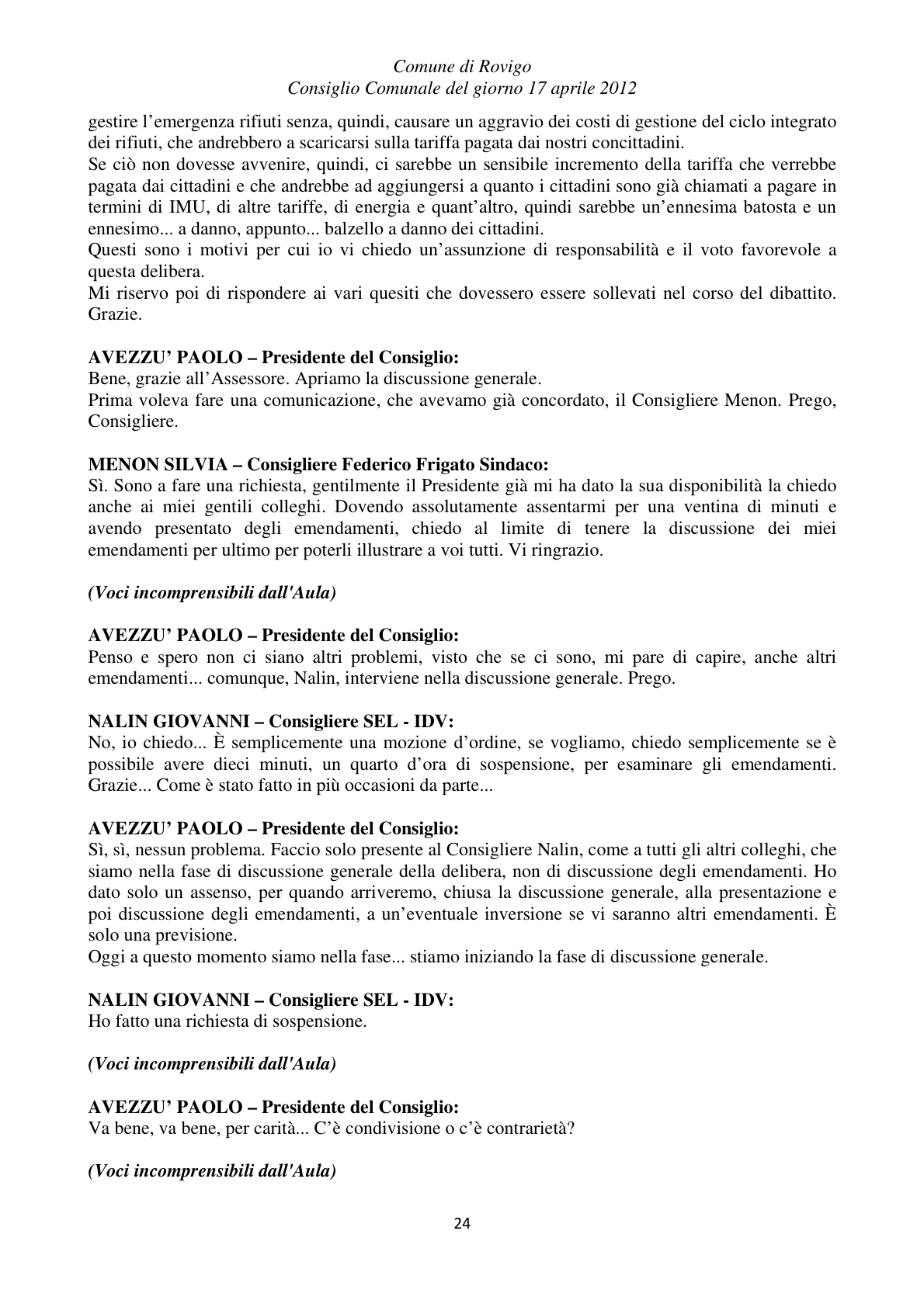 Pagina 24 del verbale