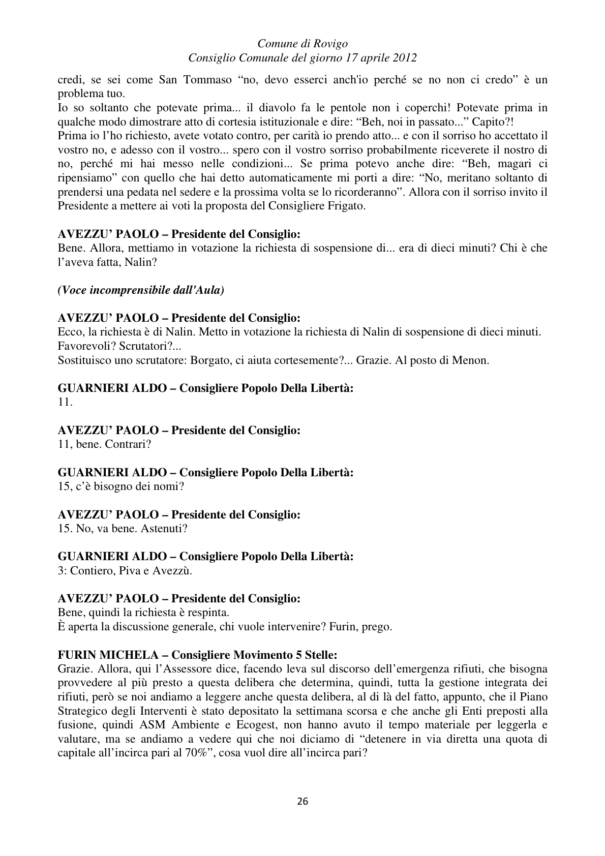 Pagina 26 del verbale