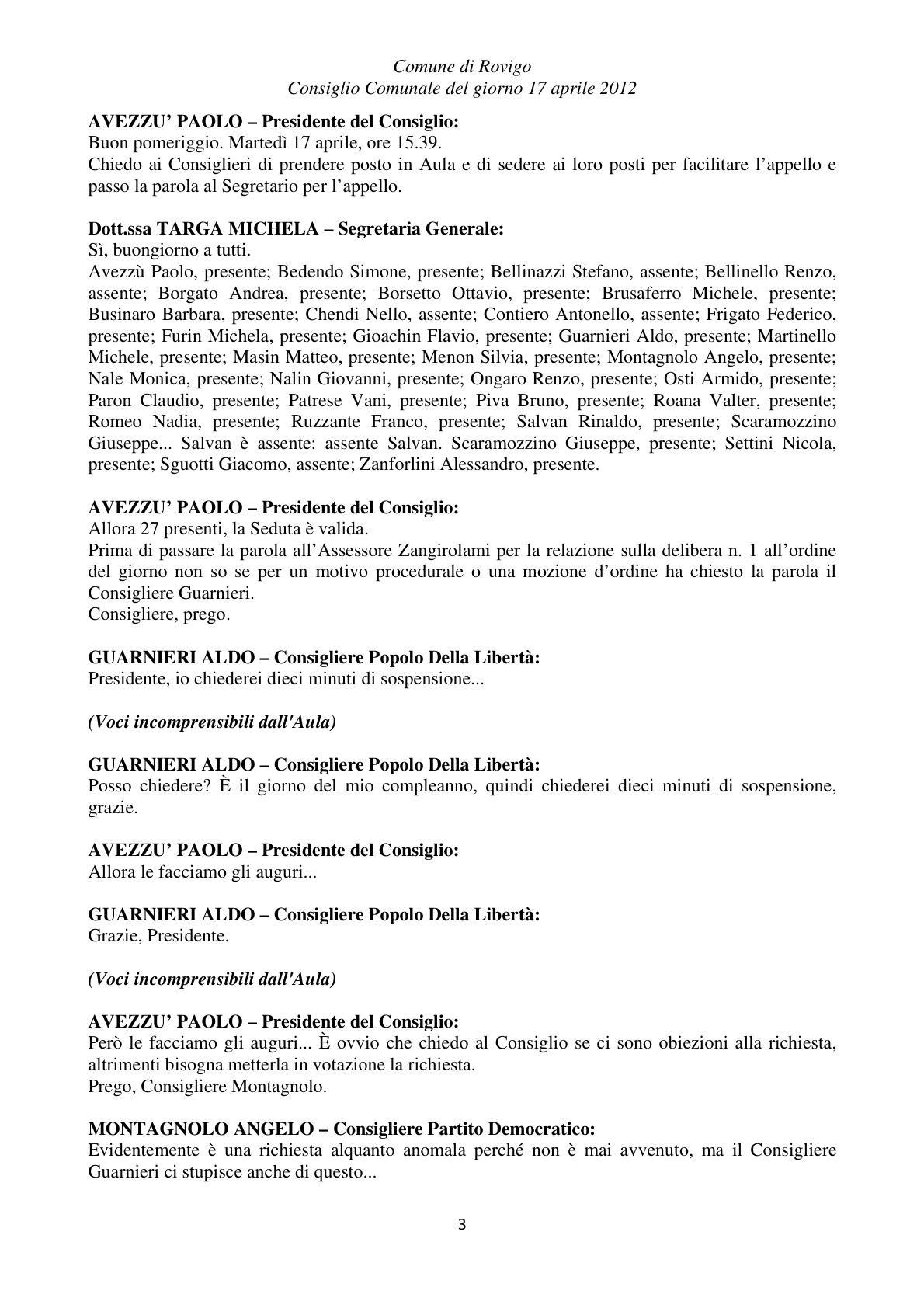 Pagina 3 del verbale