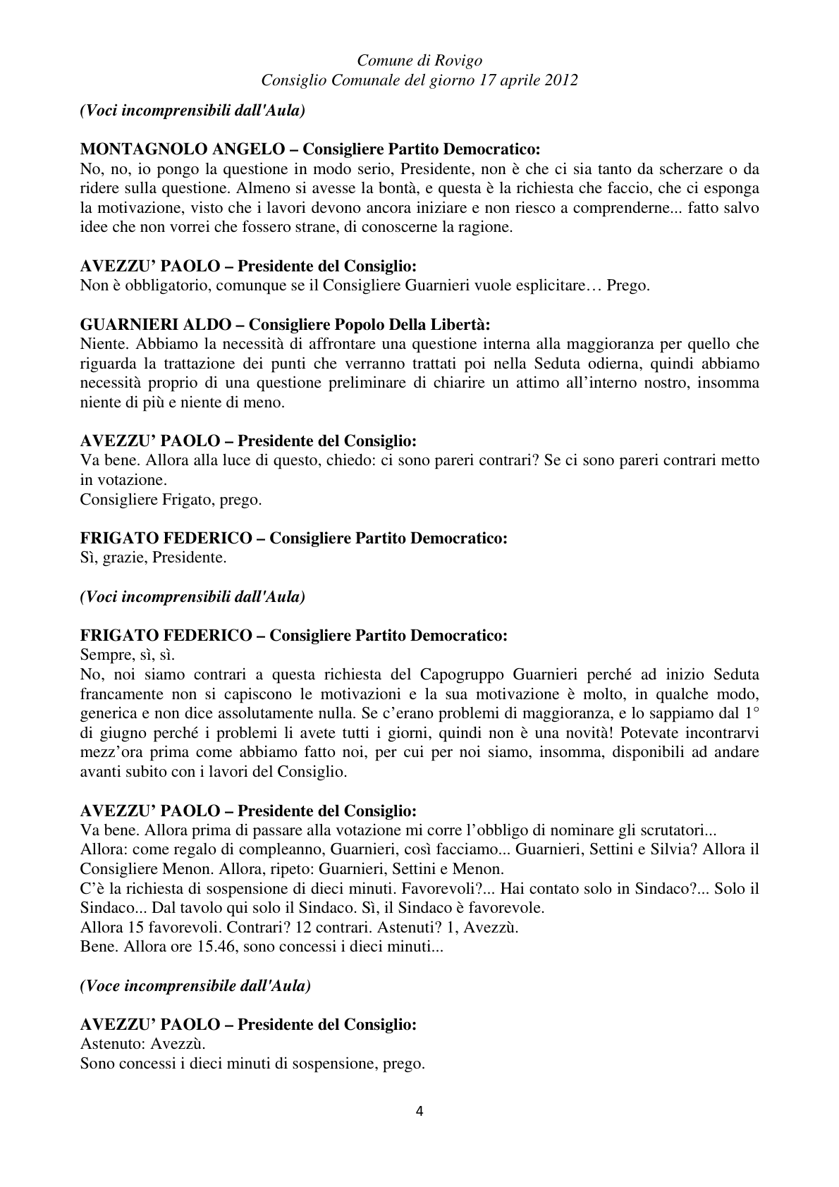 Pagina 4 del verbale