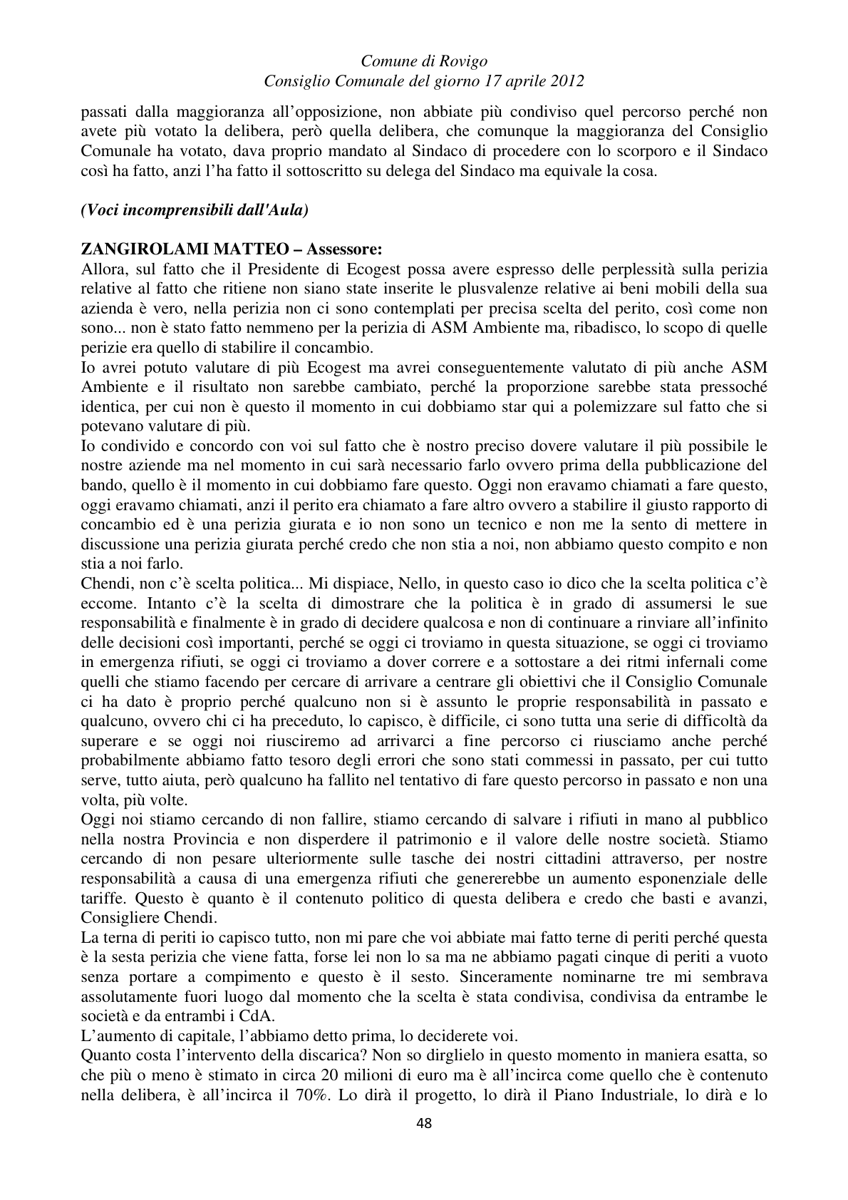 Pagina 48 del verbale