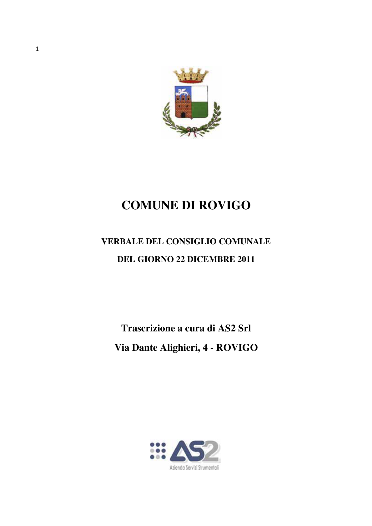 Pagina 1 del verbale