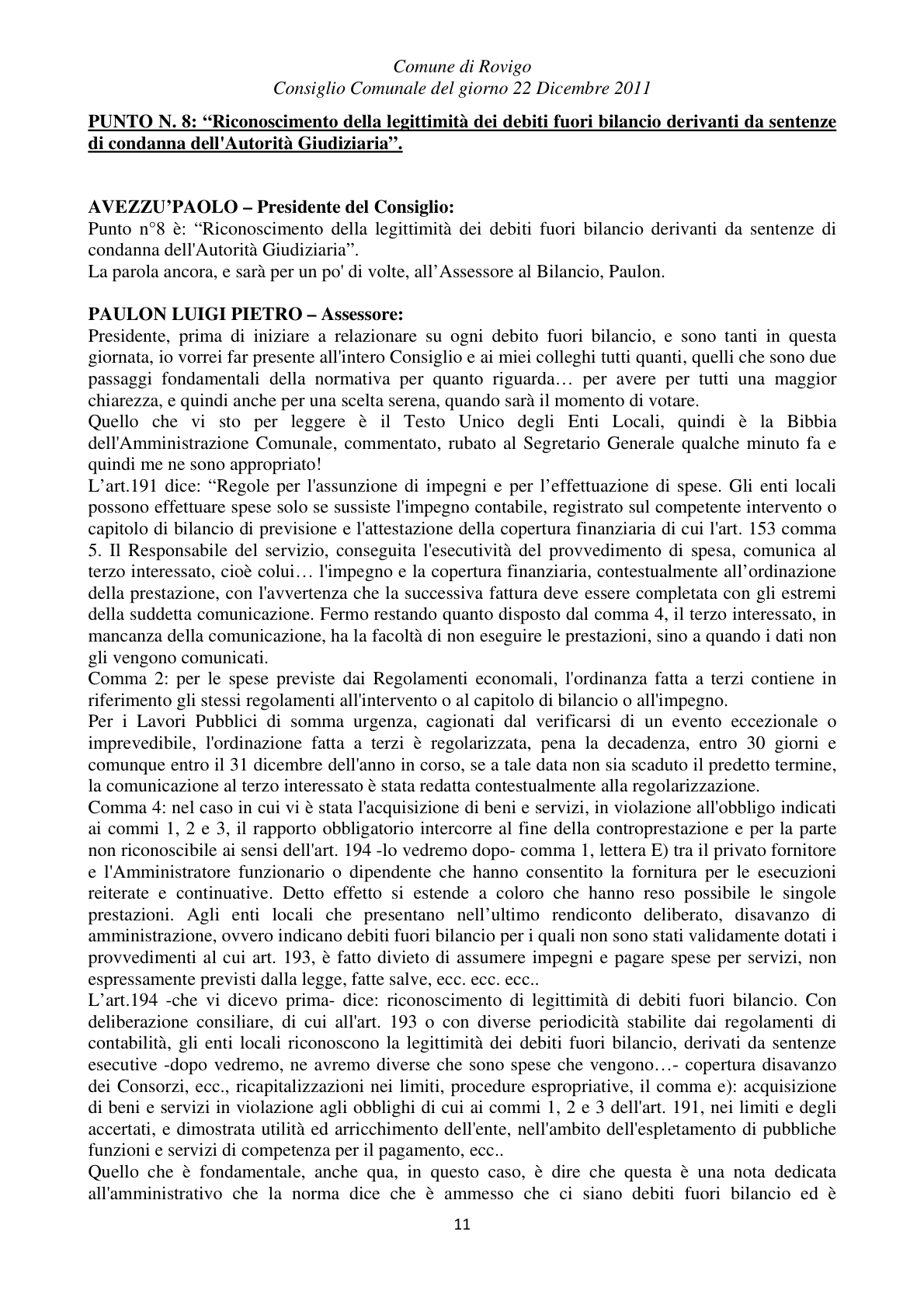 Pagina 11 del verbale