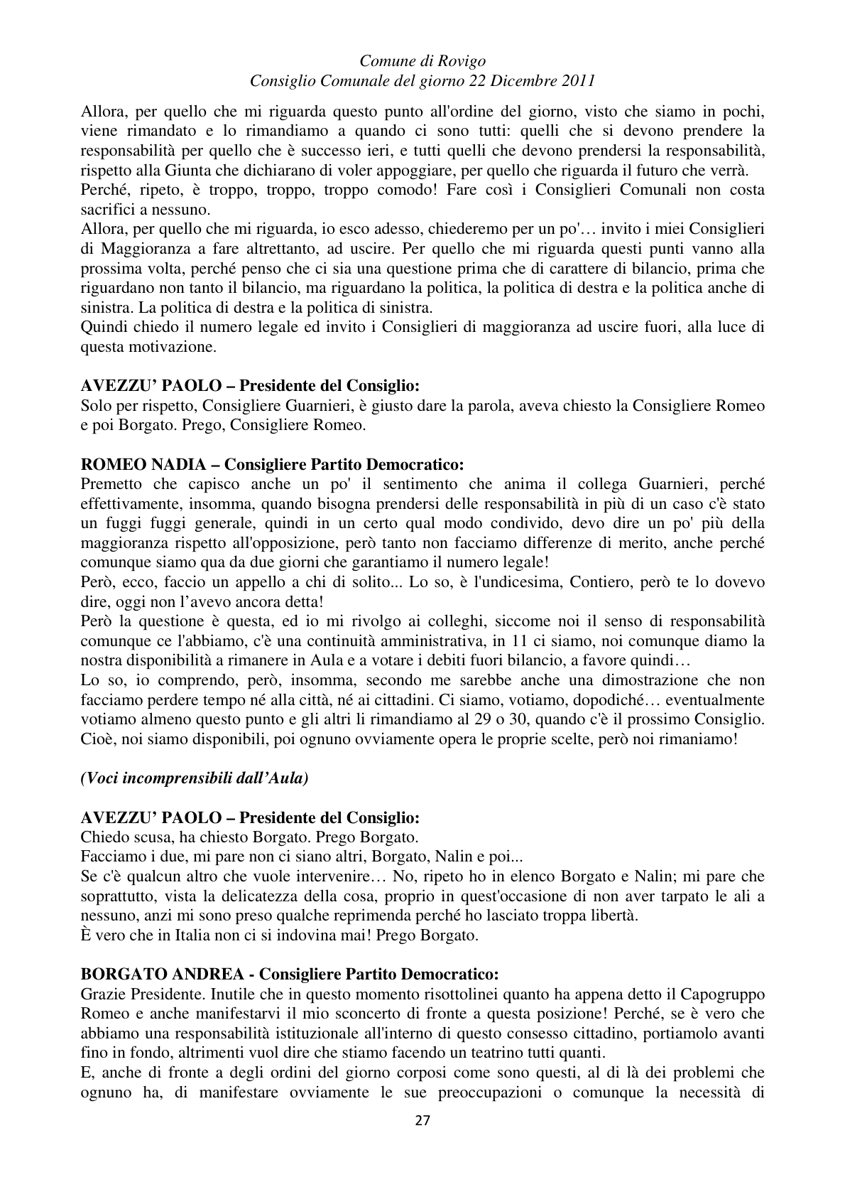 Pagina 27 del verbale