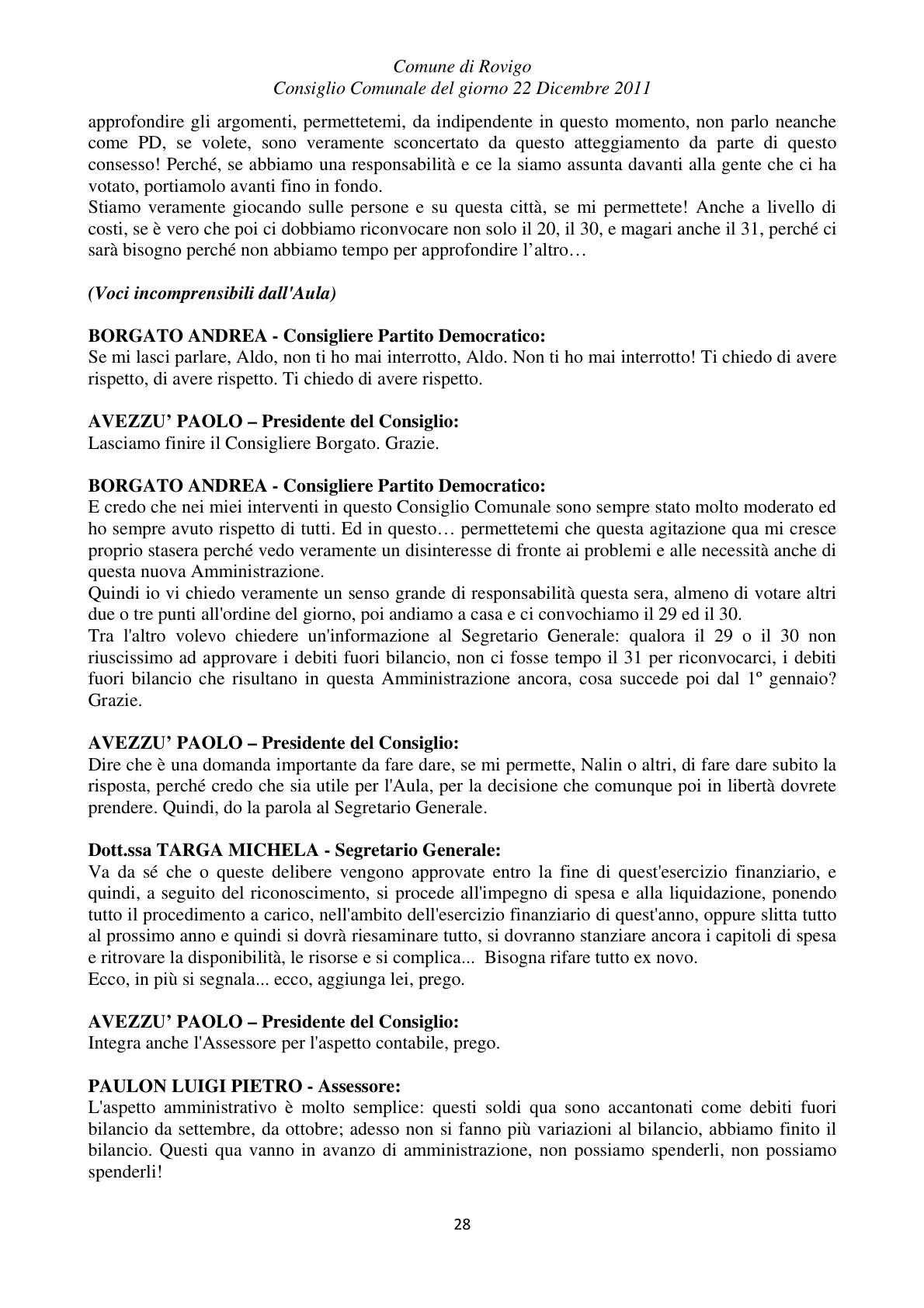 Pagina 28 del verbale