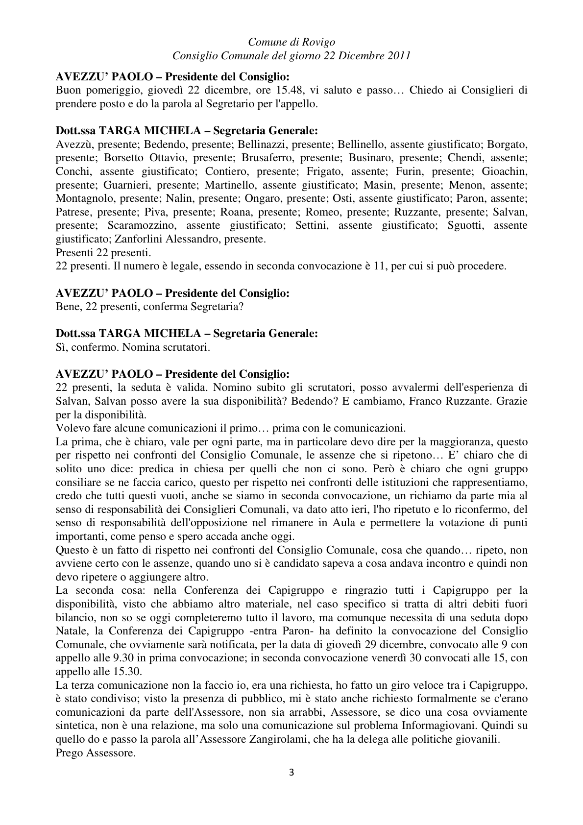 Pagina 3 del verbale