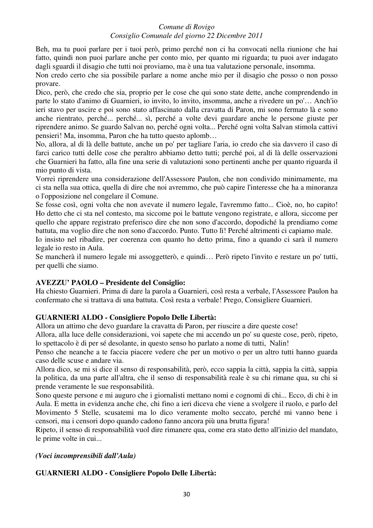 Pagina 30 del verbale
