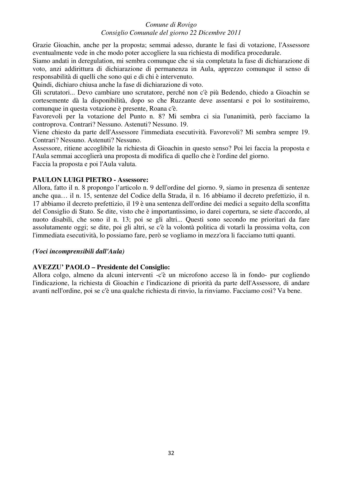 Pagina 32 del verbale