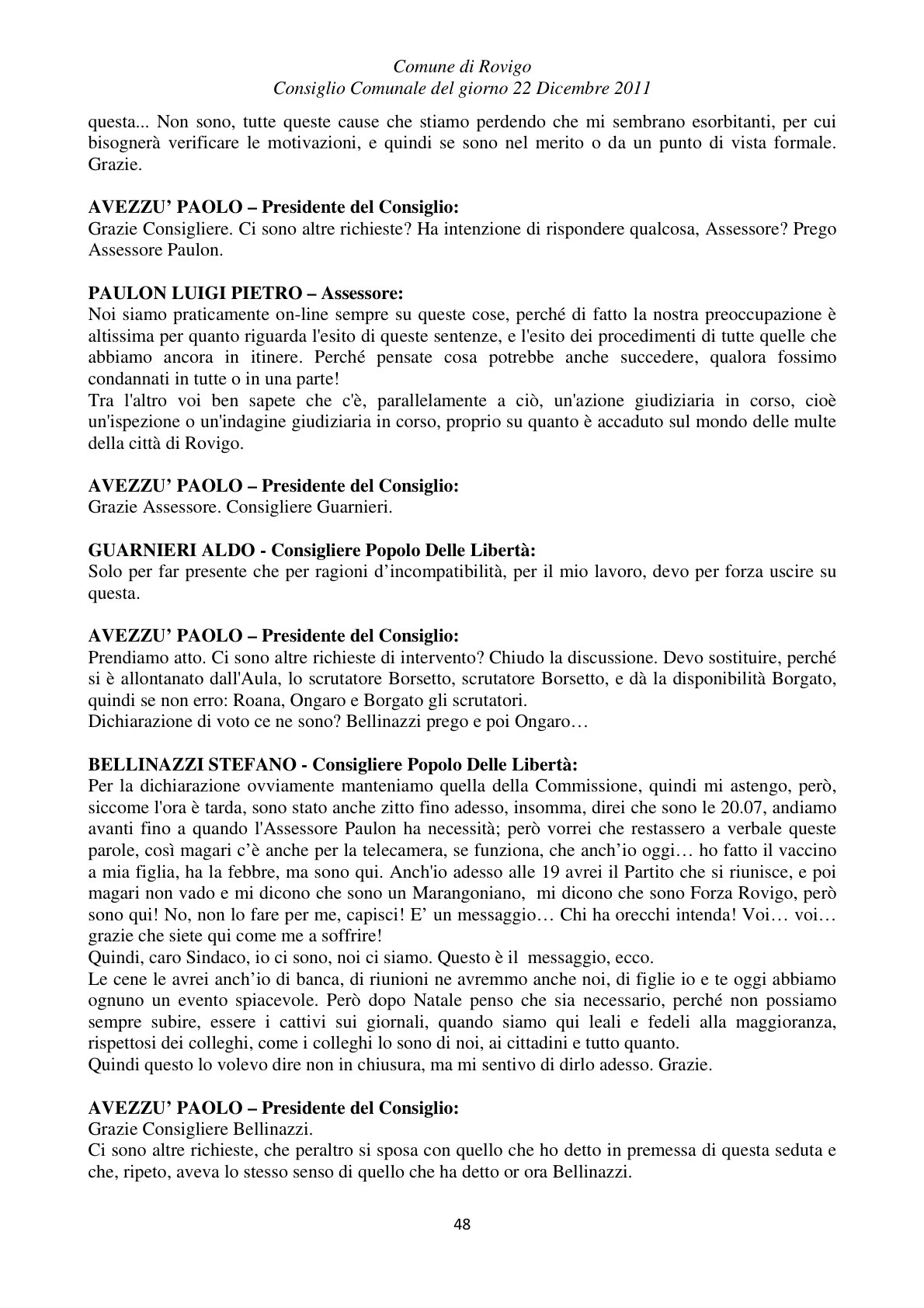 Pagina 48 del verbale