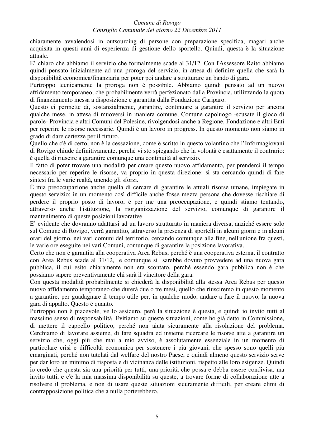Pagina 5 del verbale