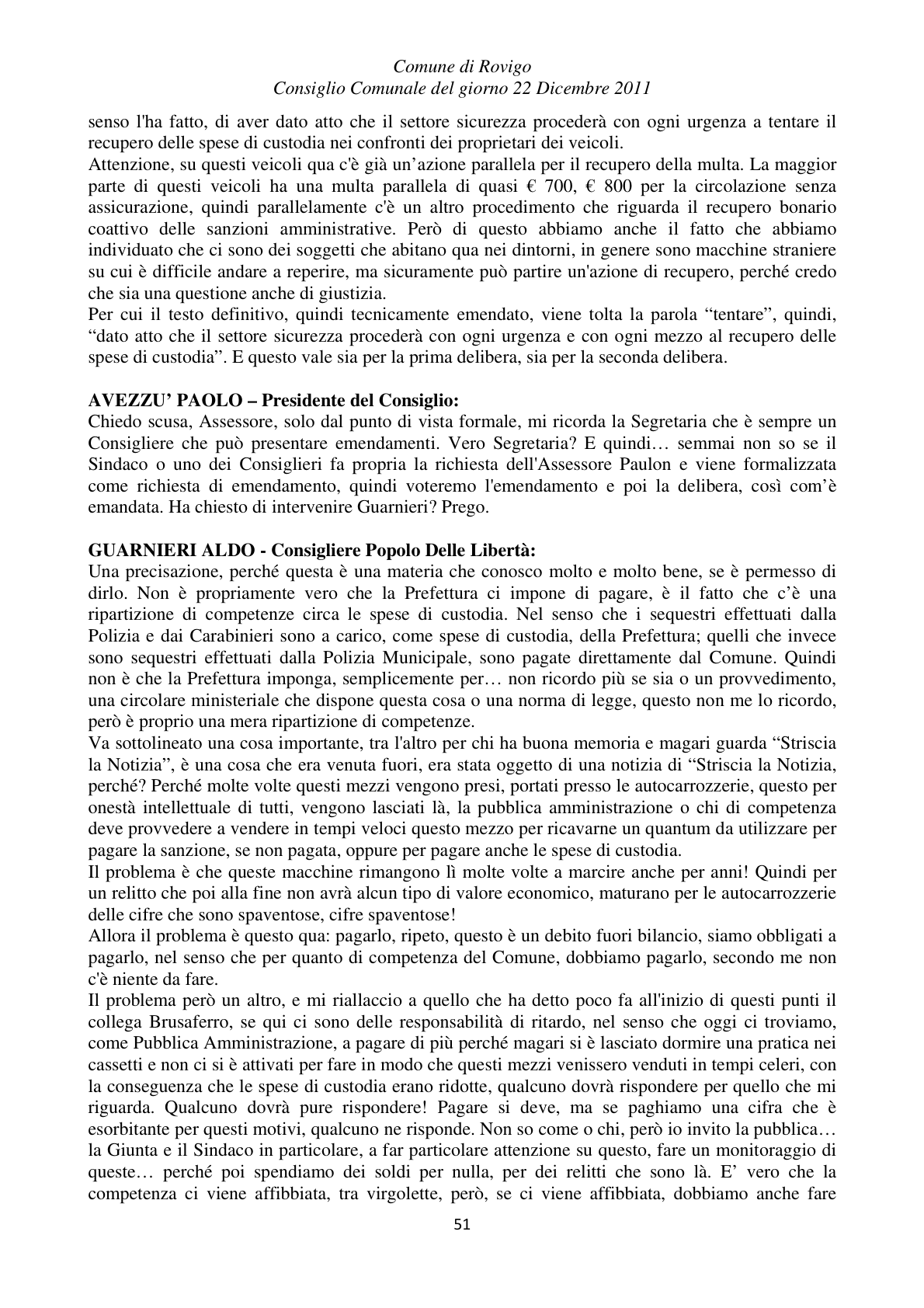 Pagina 51 del verbale