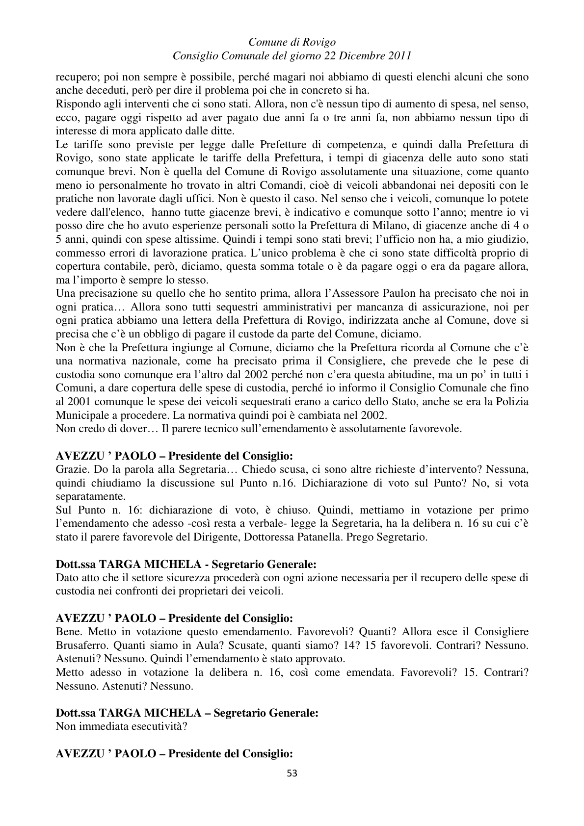 Pagina 53 del verbale