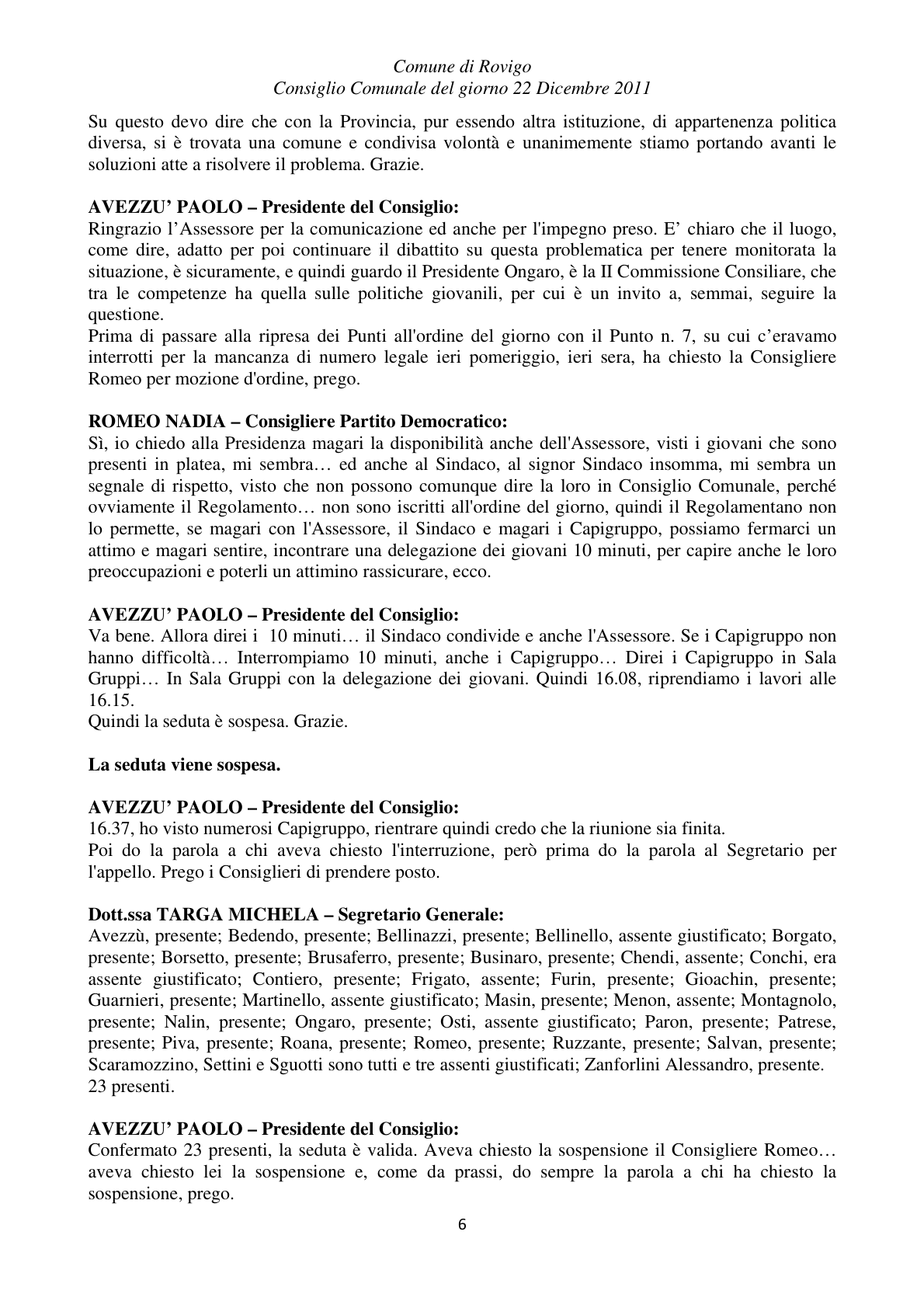 Pagina 6 del verbale