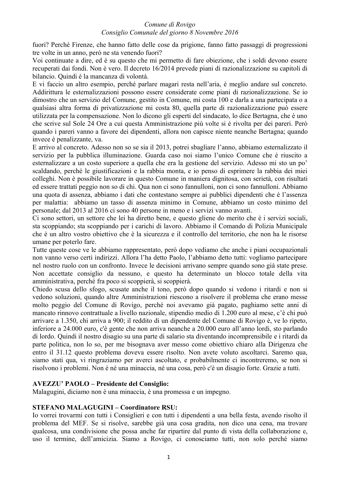 Pagina 13 del verbale