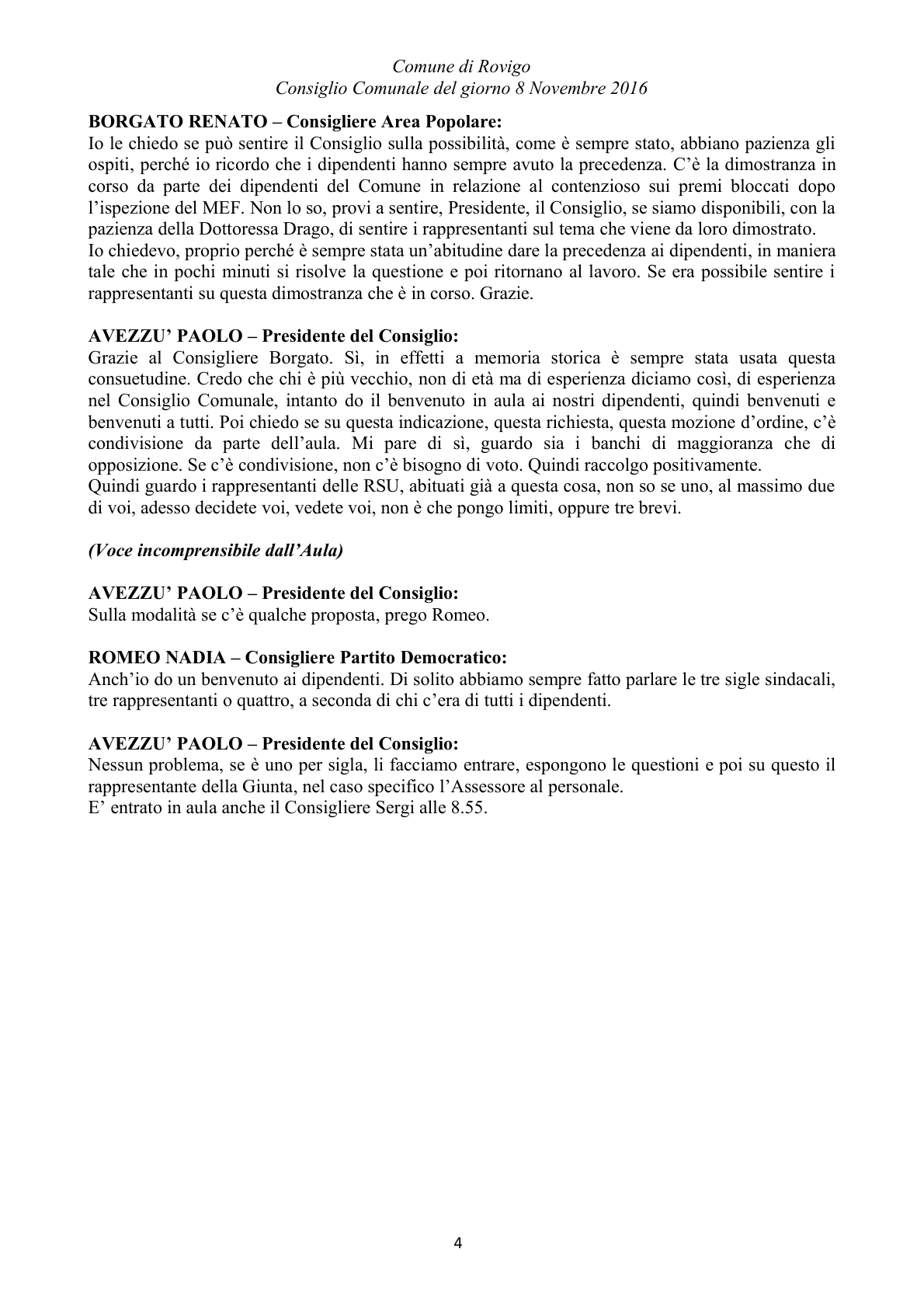 Pagina 4 del verbale