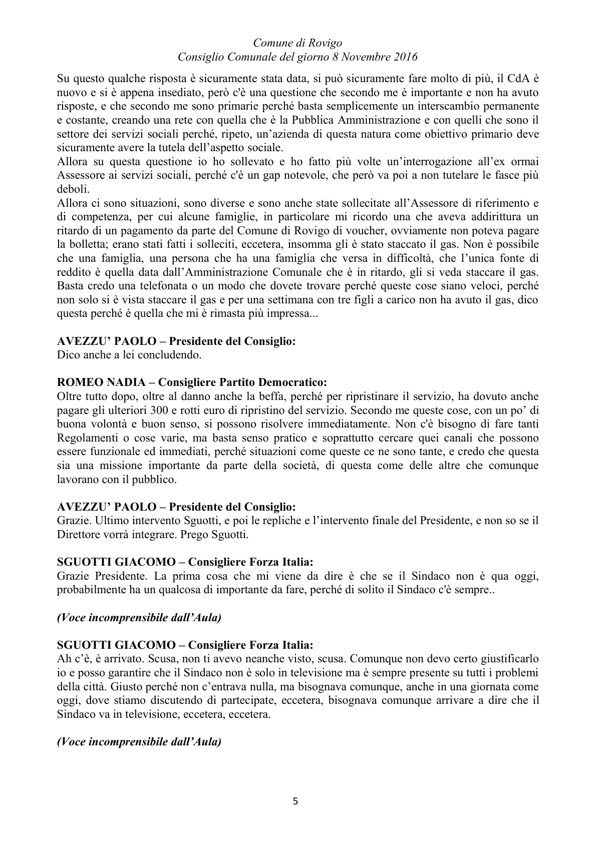 Pagina 54 del verbale