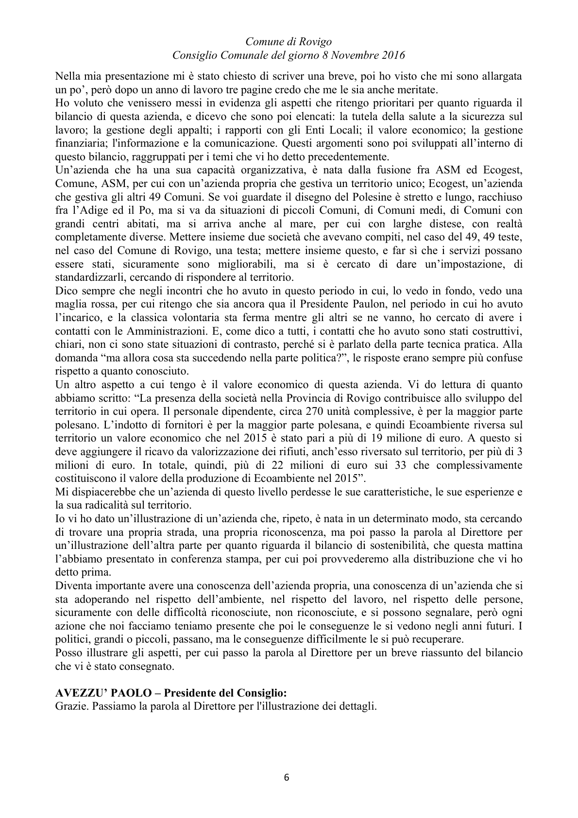 Pagina 61 del verbale