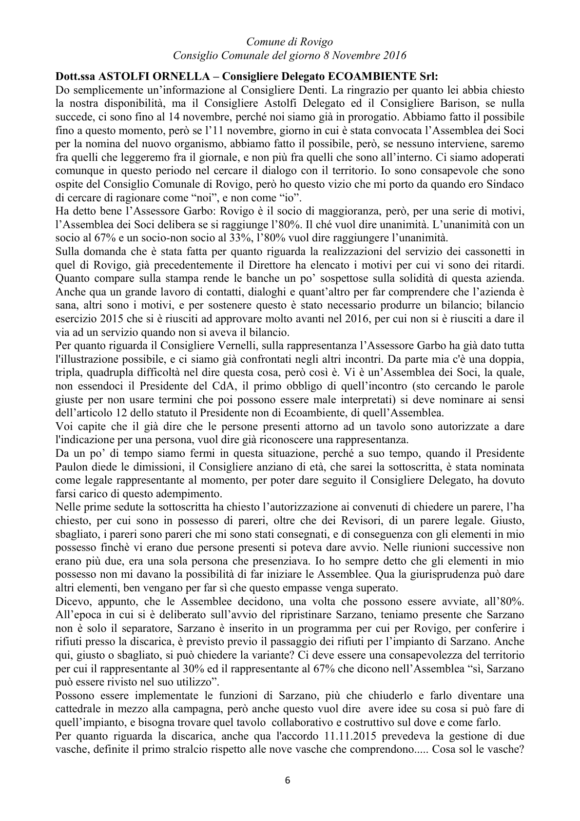Pagina 68 del verbale