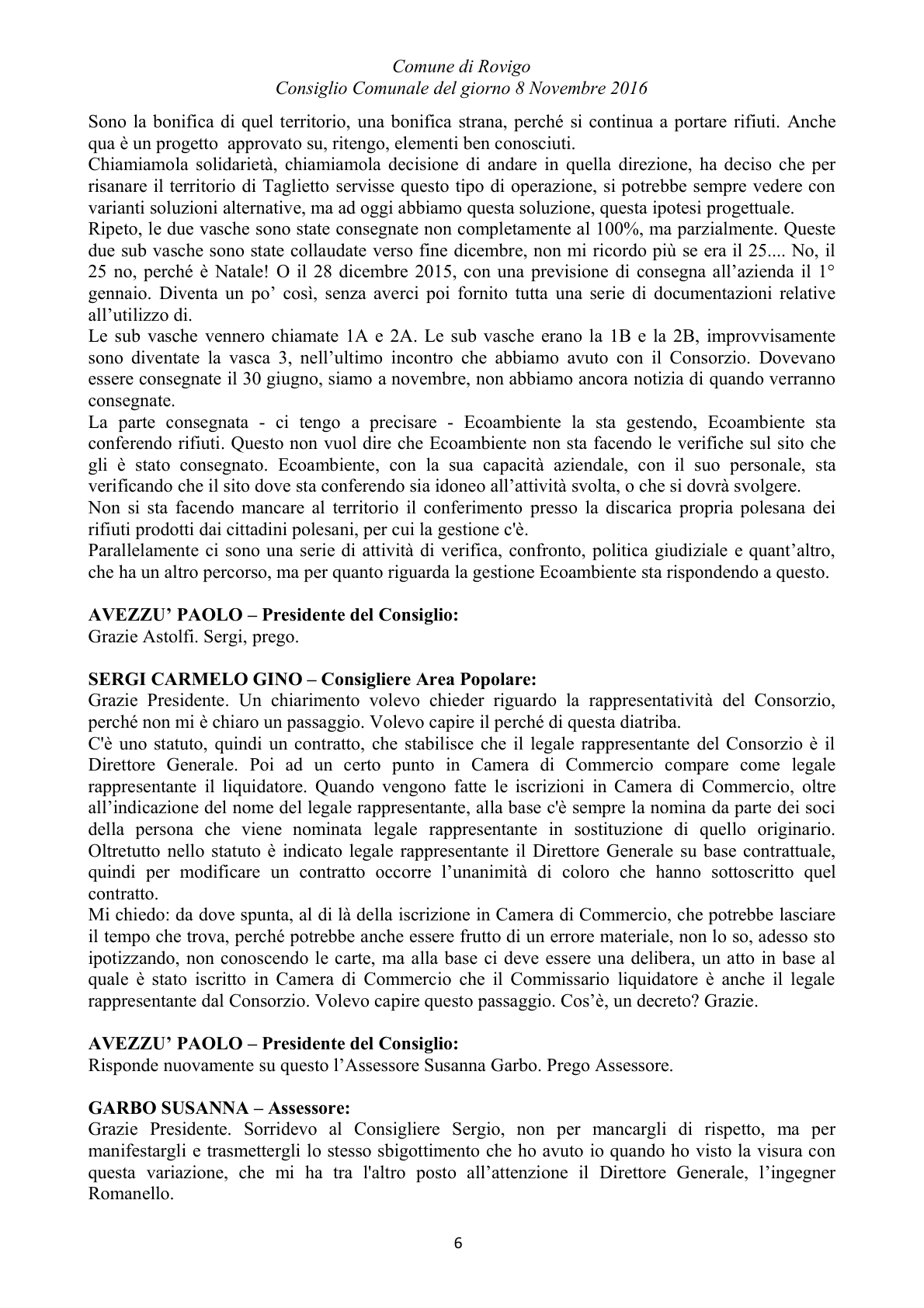 Pagina 69 del verbale