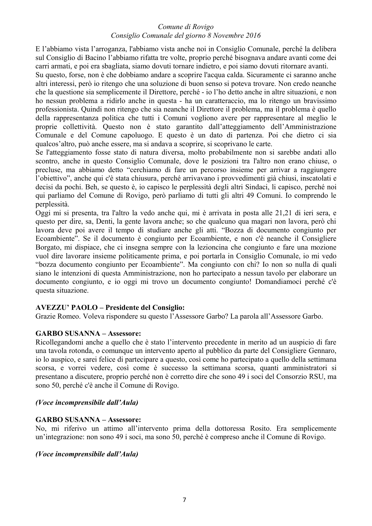 Pagina 74 del verbale