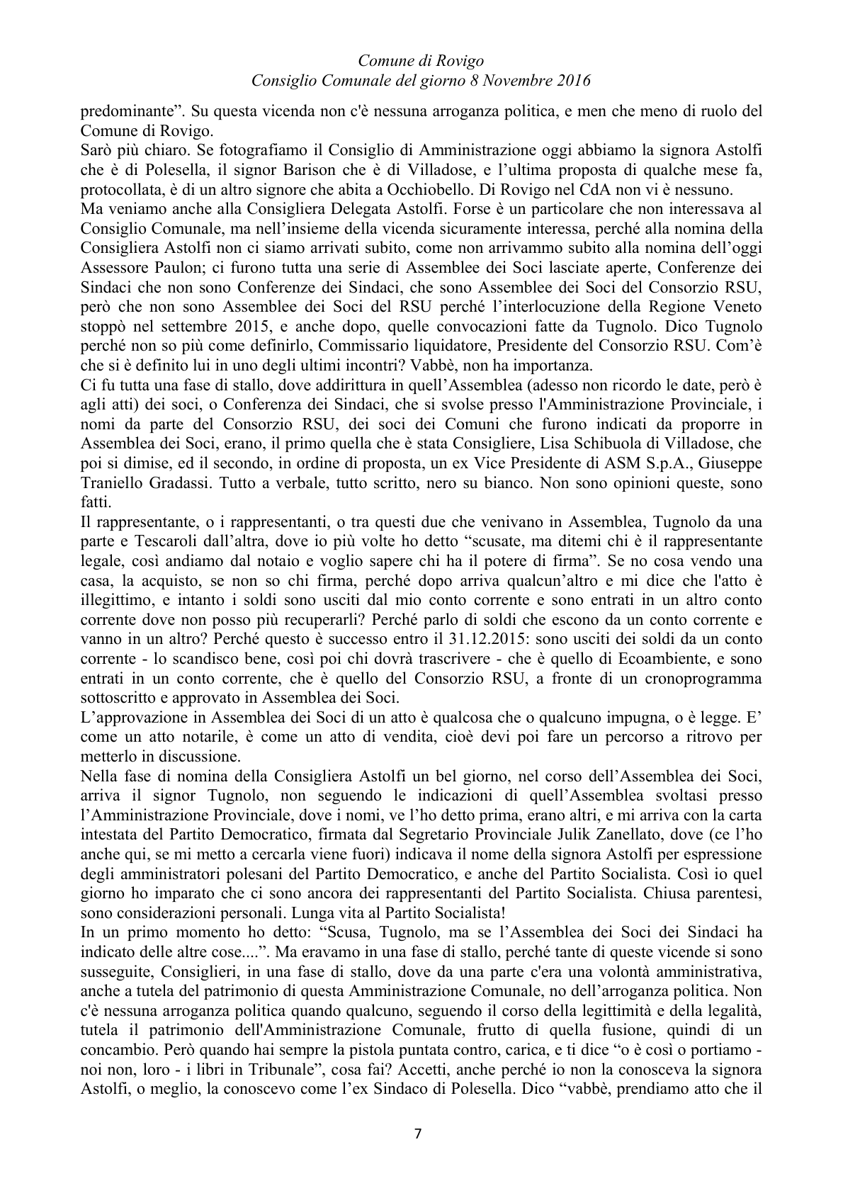 Pagina 76 del verbale