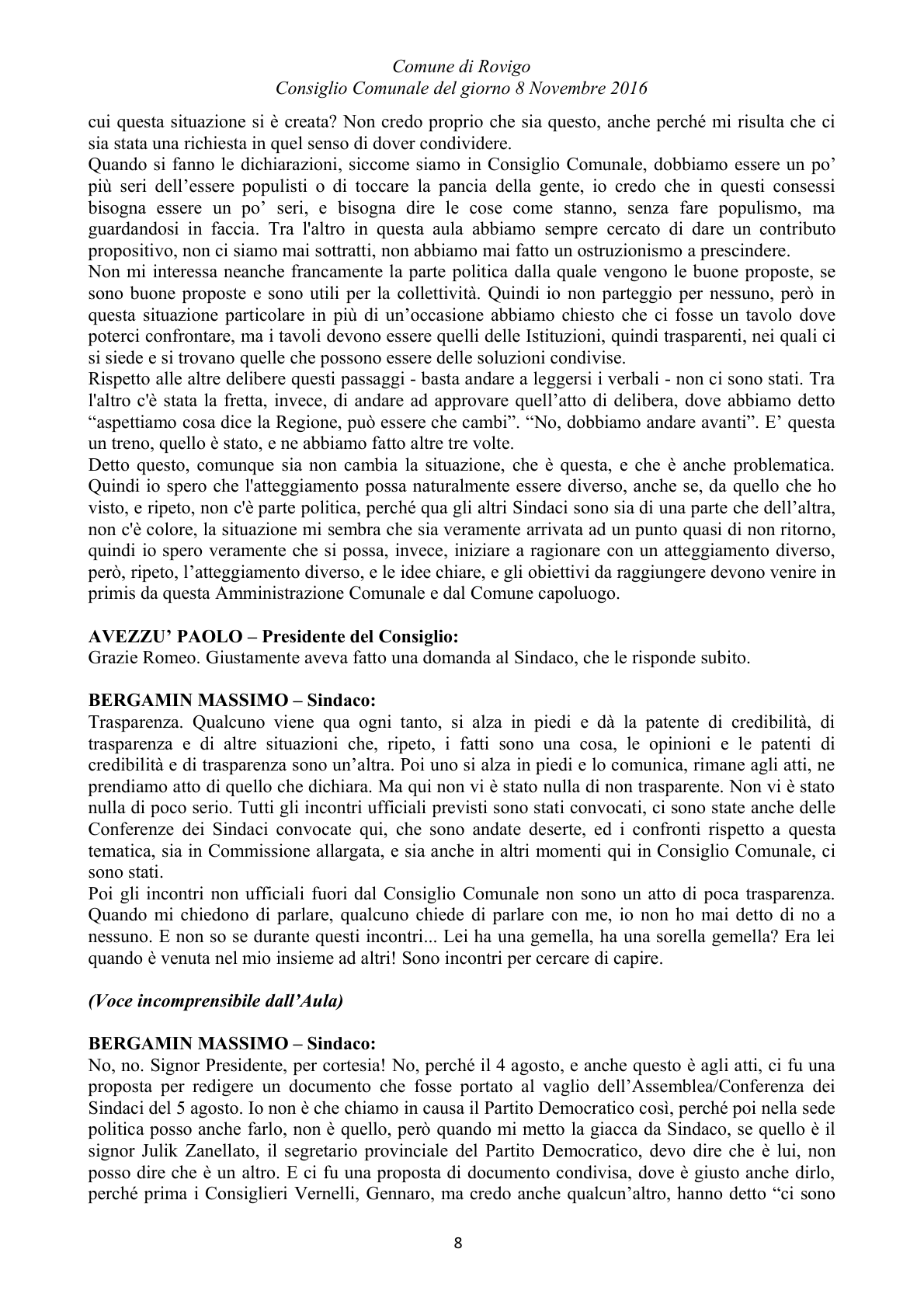 Pagina 82 del verbale