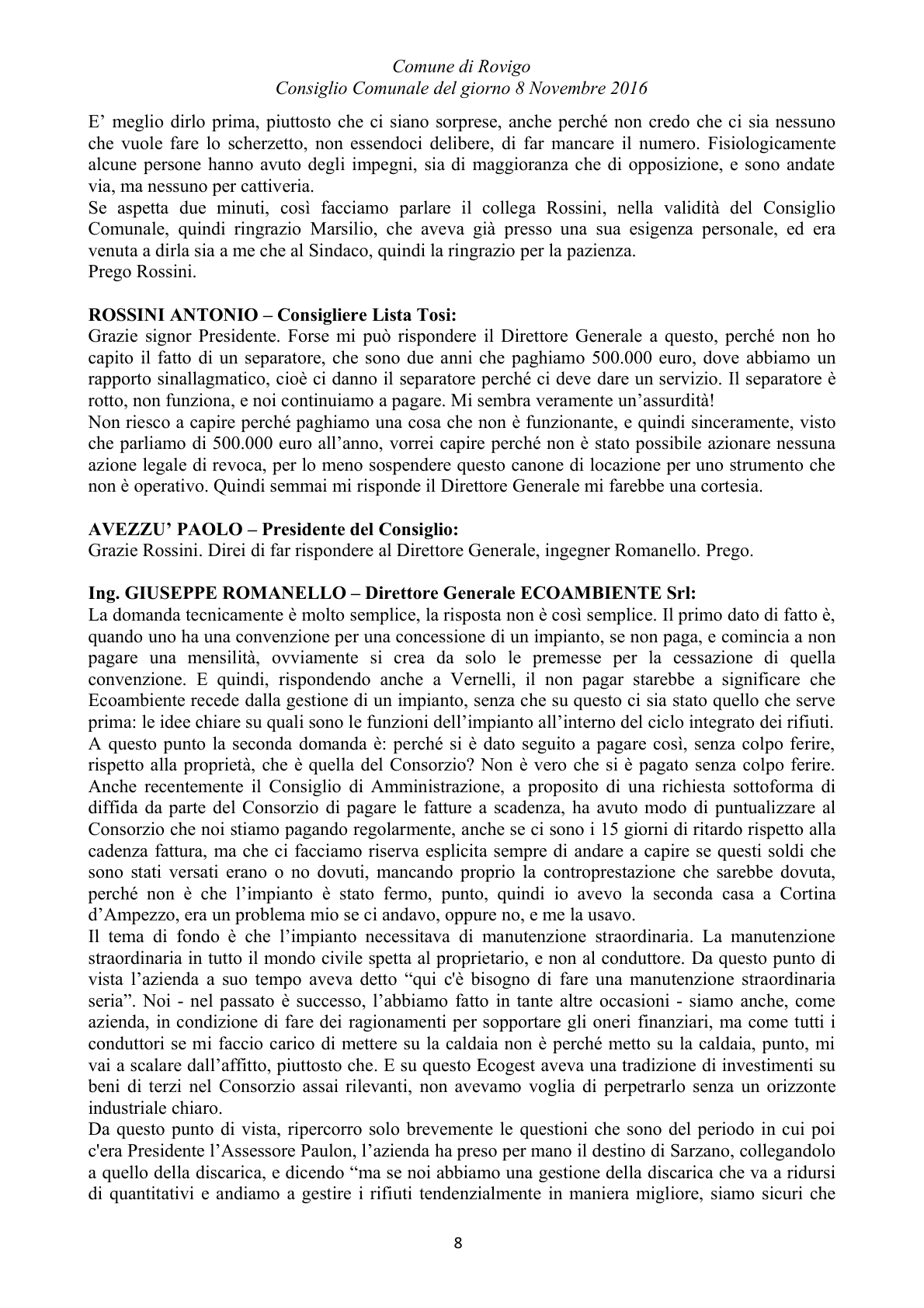 Pagina 89 del verbale