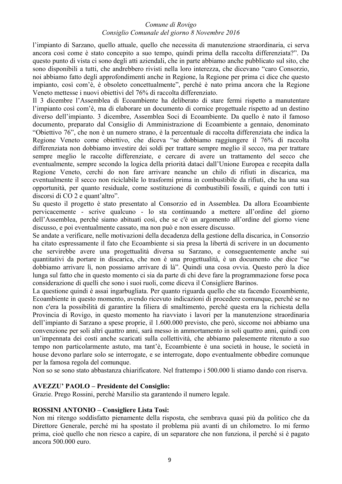 Pagina 90 del verbale