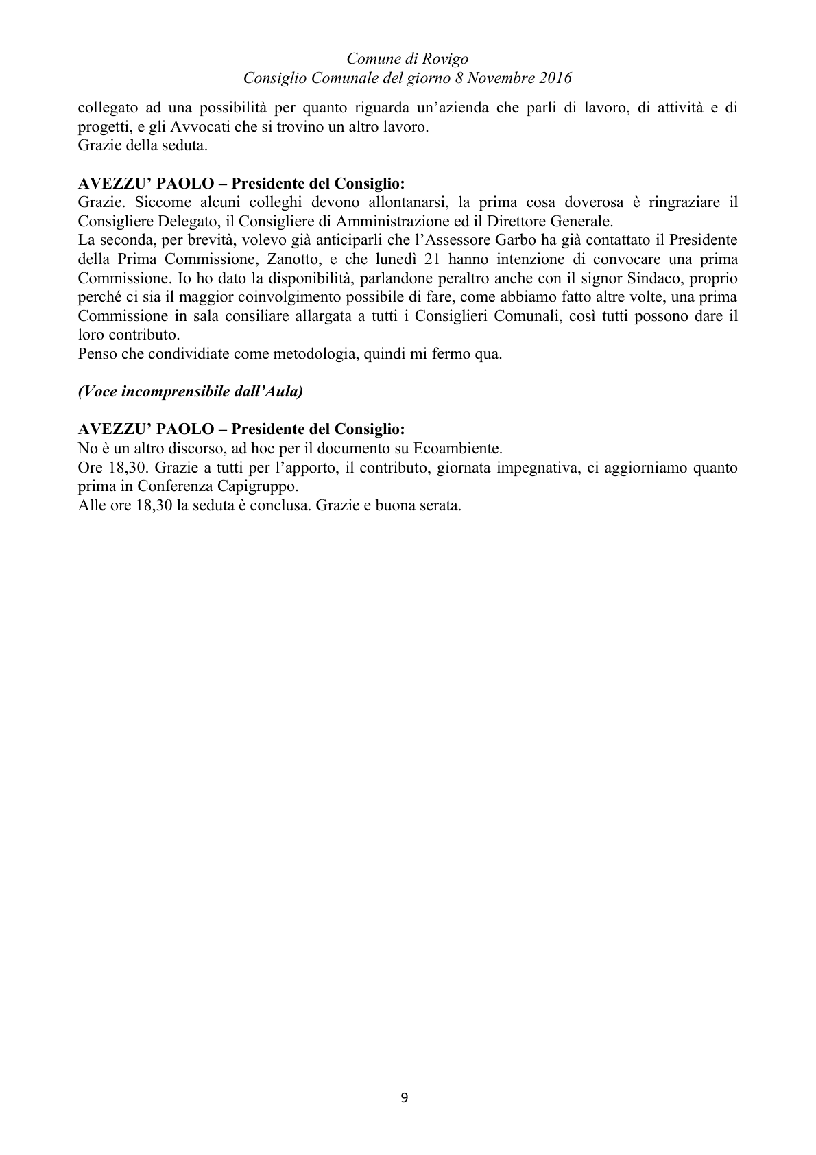 Pagina 92 del verbale