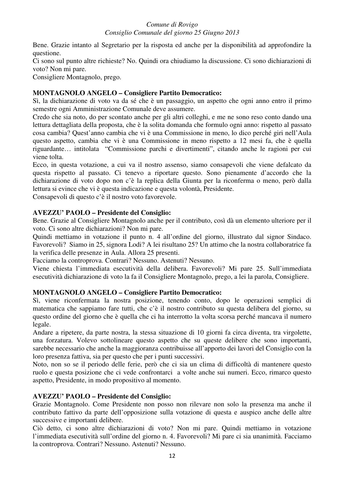 Pagina 12 del verbale