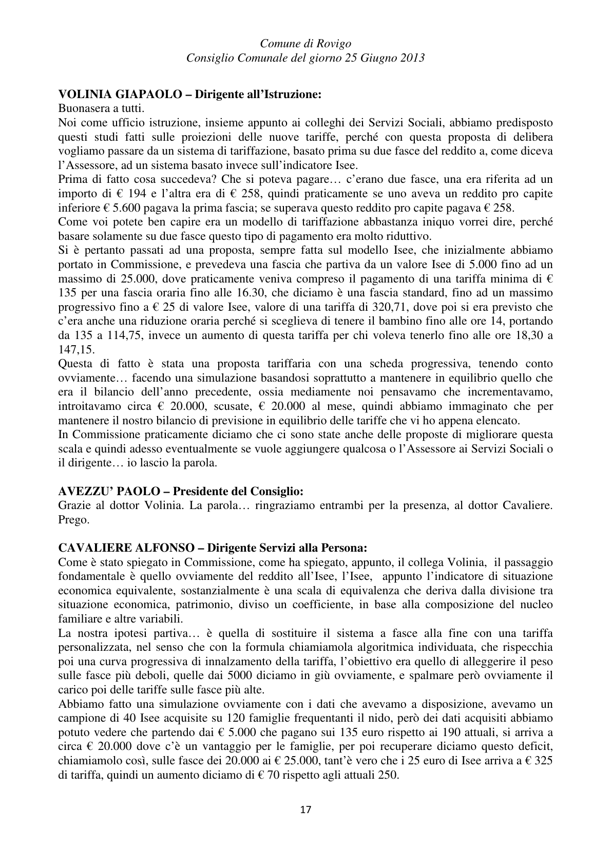 Pagina 17 del verbale