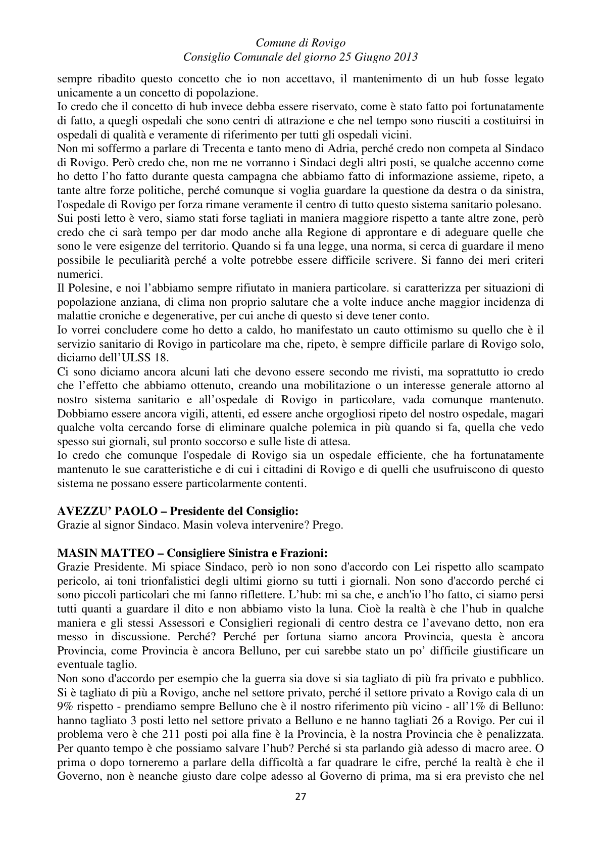 Pagina 27 del verbale