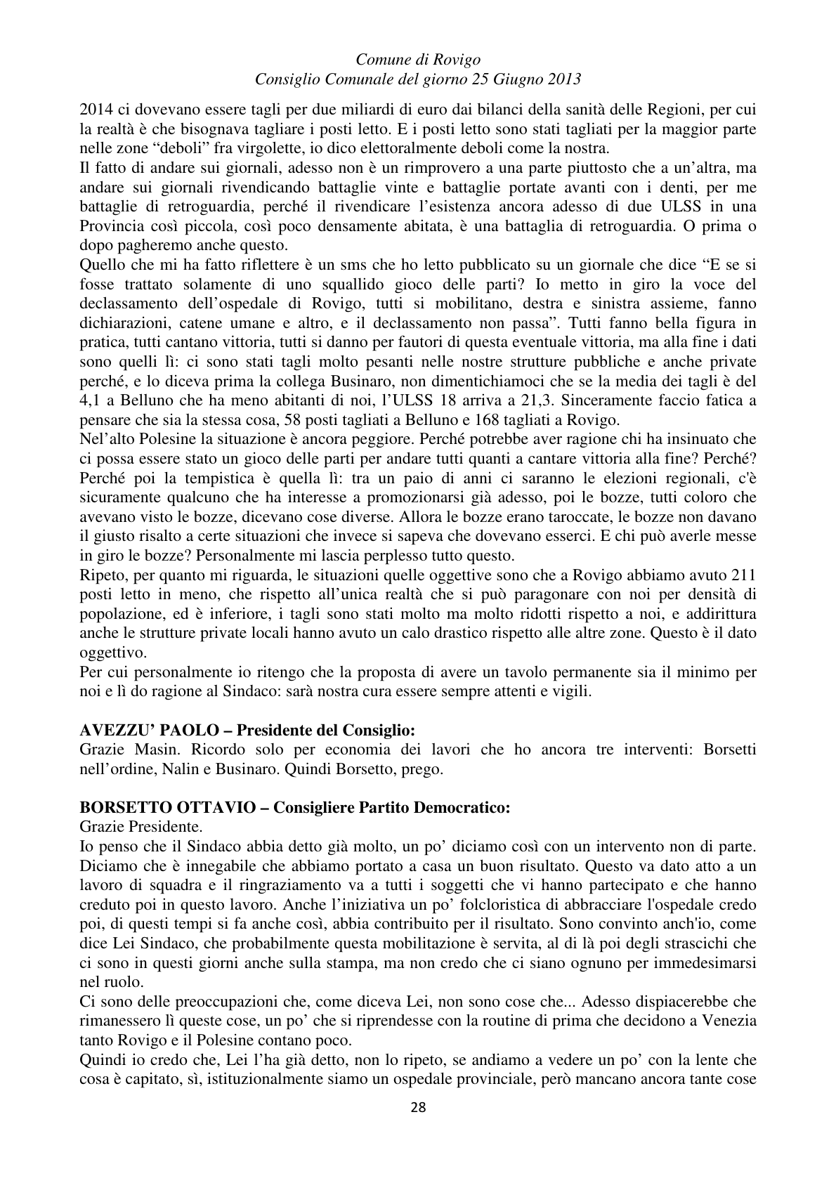 Pagina 28 del verbale