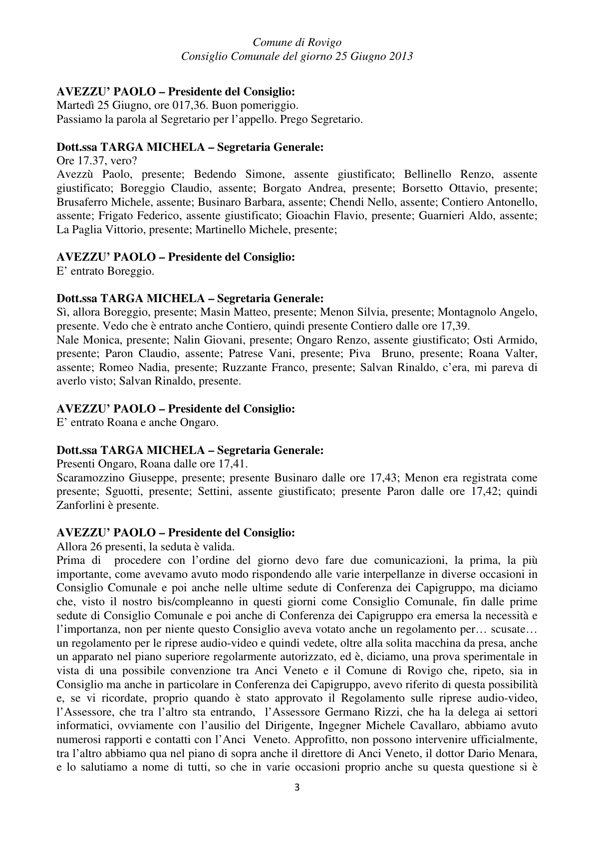 Pagina 3 del verbale