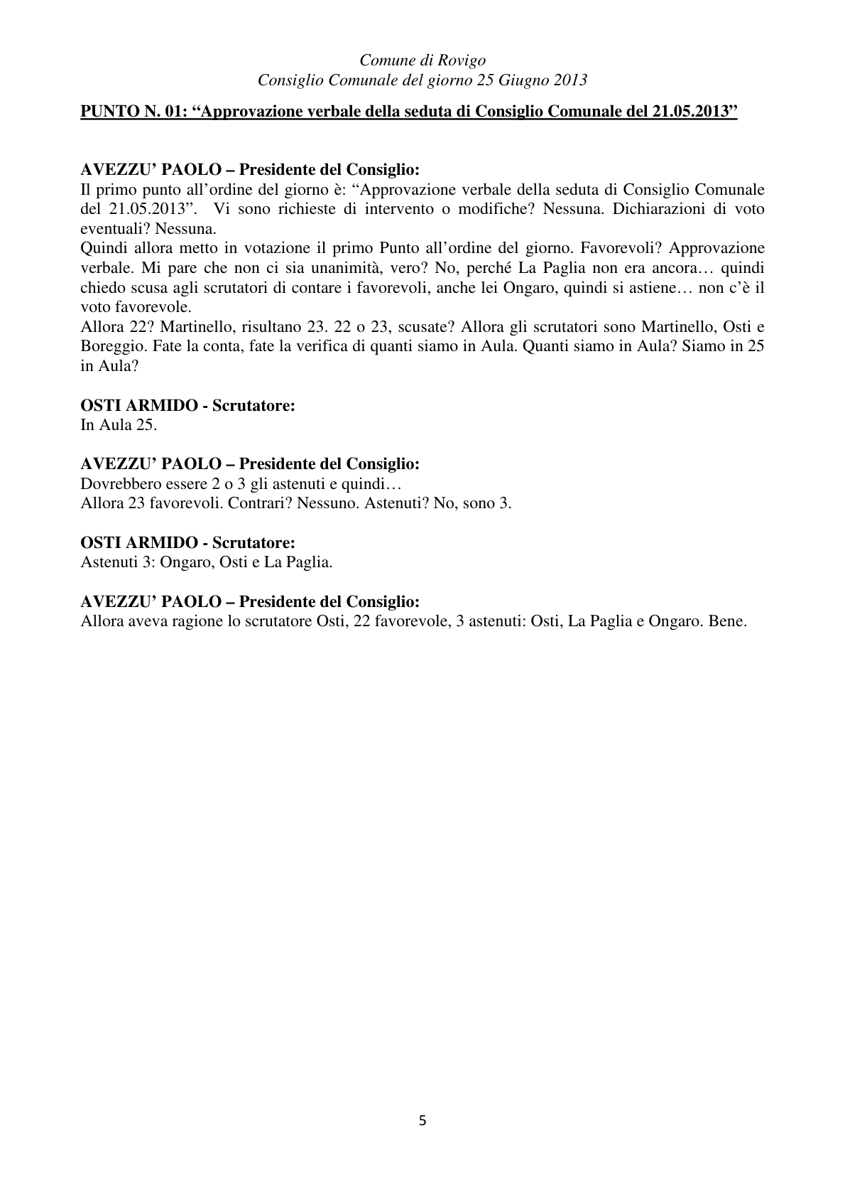 Pagina 5 del verbale