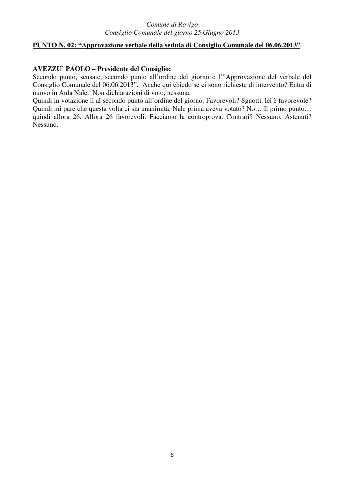 Pagina 6 del verbale