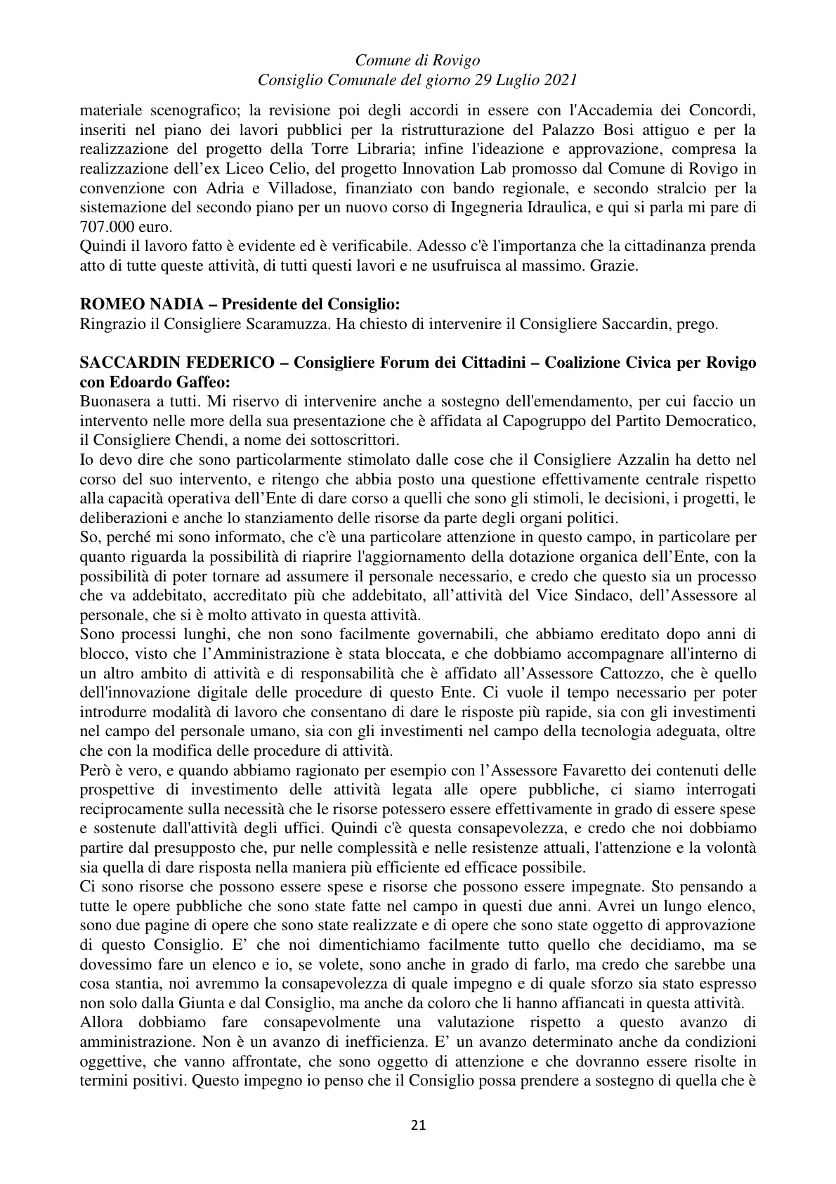 Pagina 21 del verbale