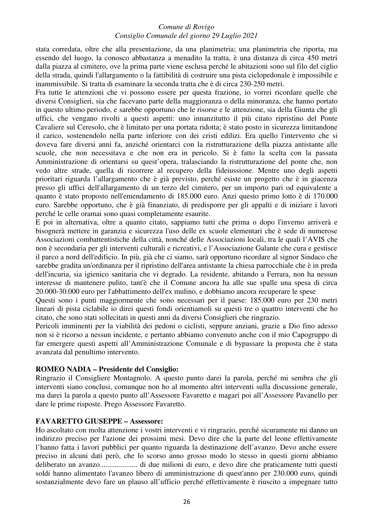 Pagina 26 del verbale