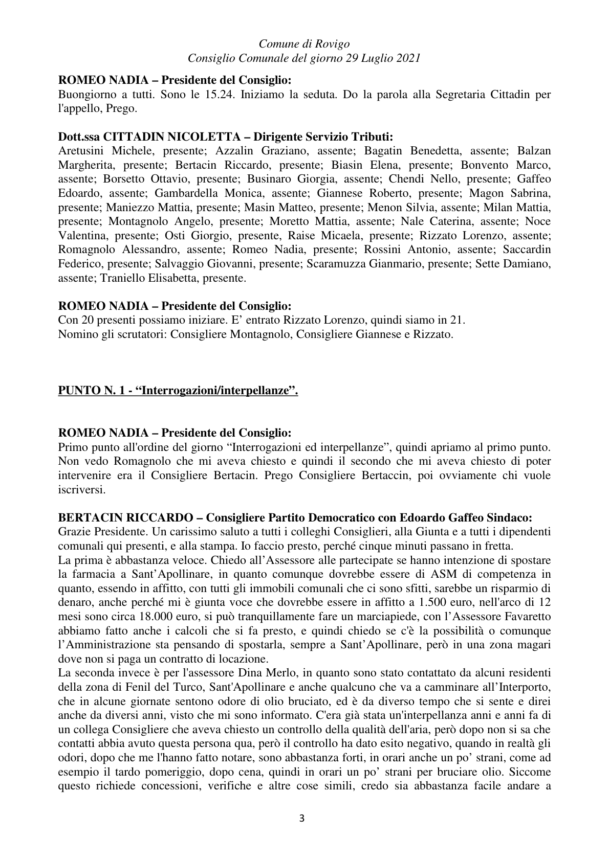 Pagina 3 del verbale