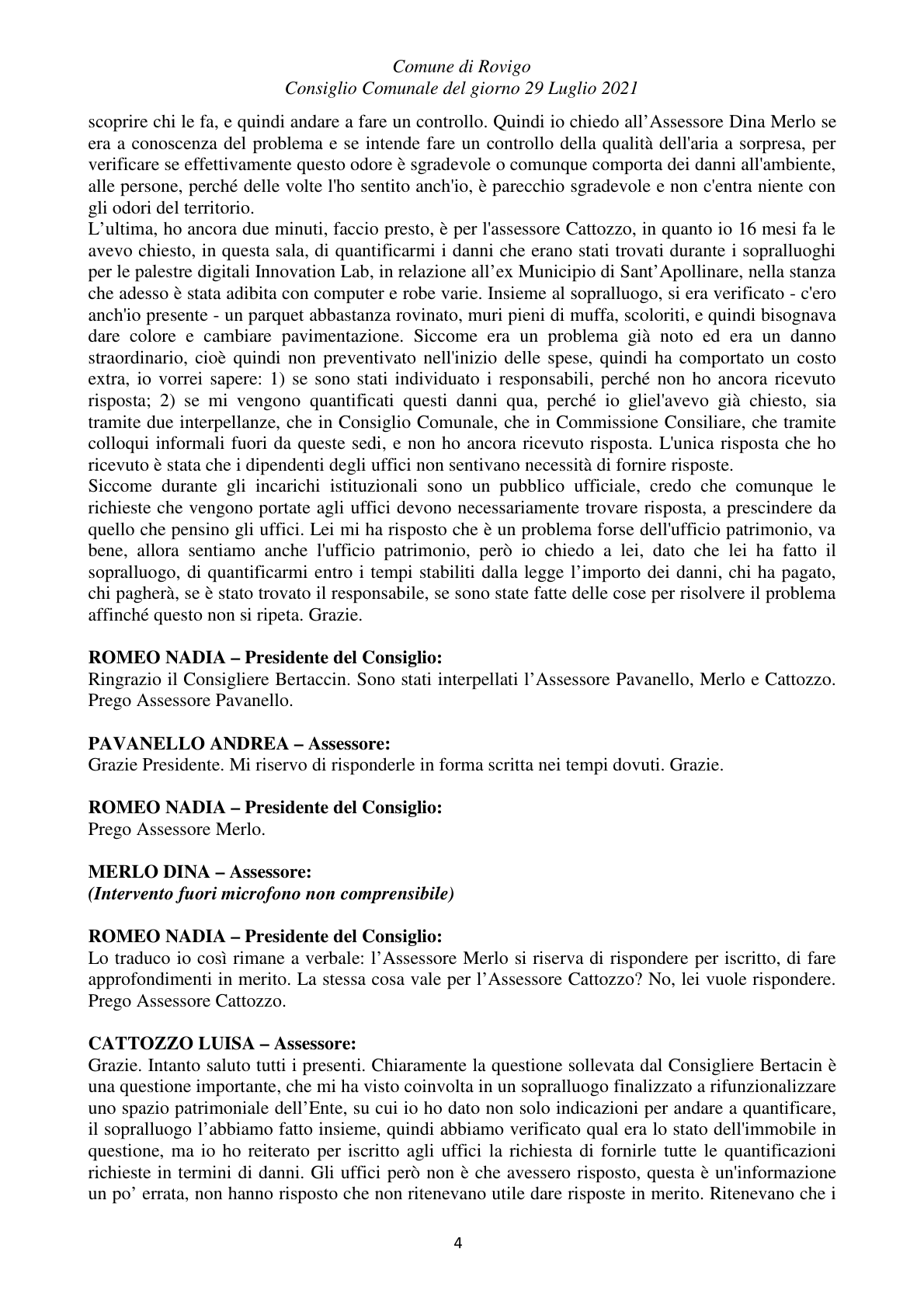 Pagina 4 del verbale