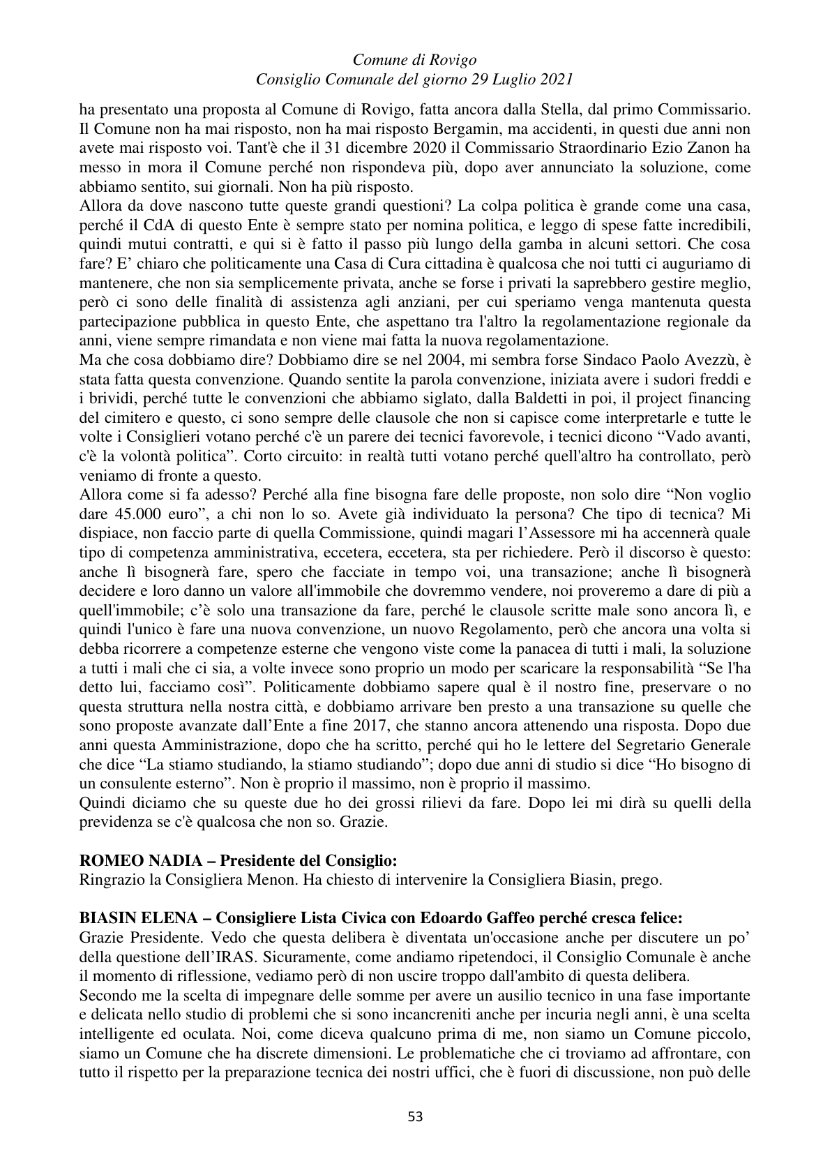 Pagina 53 del verbale