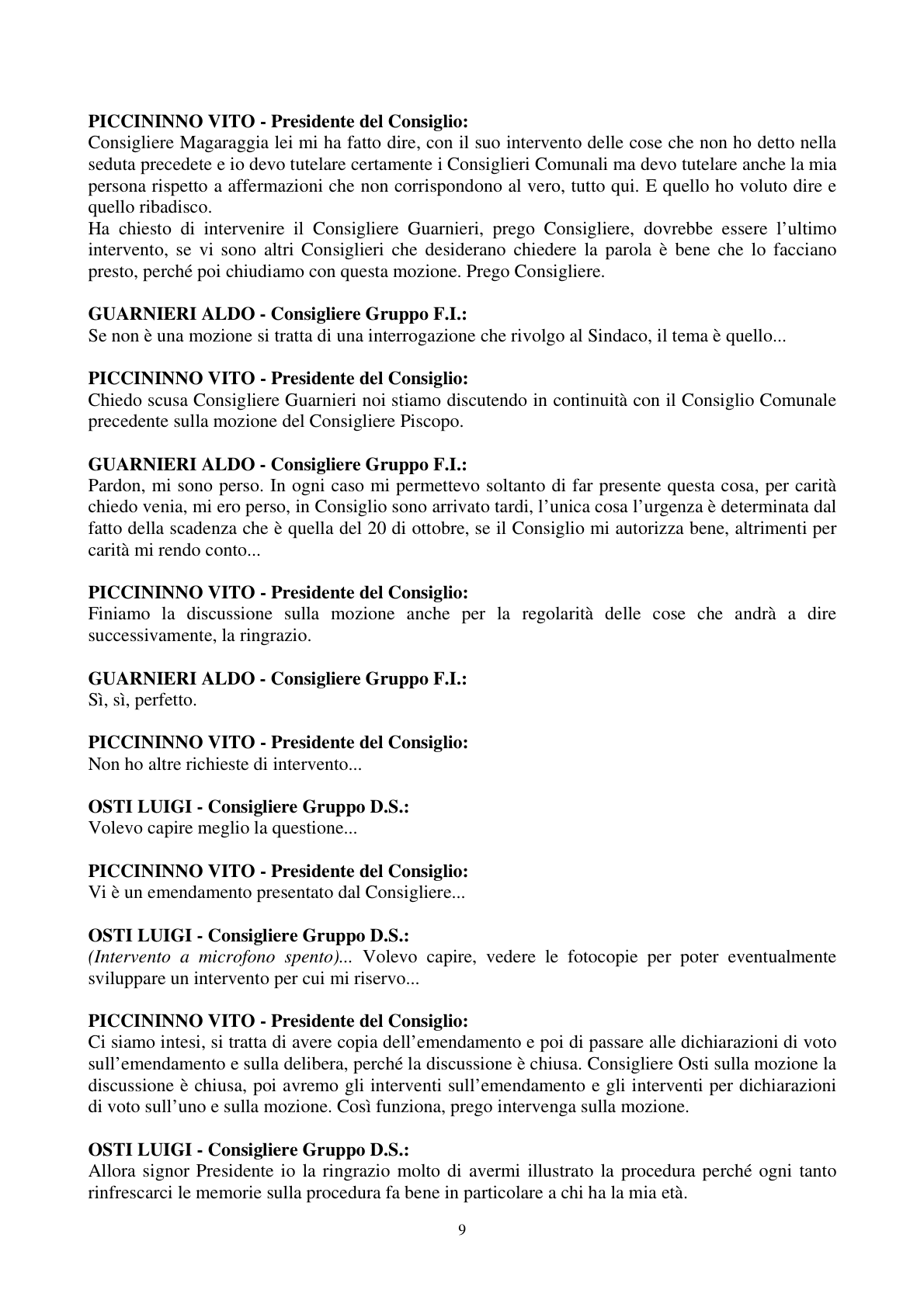 Pagina 10 del verbale
