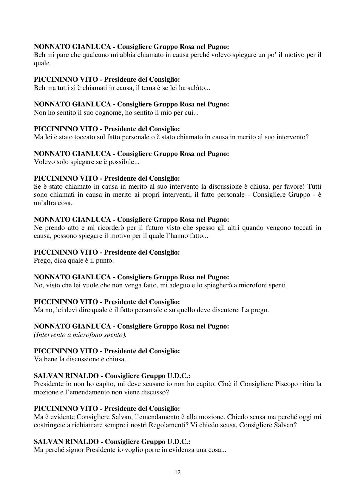 Pagina 13 del verbale