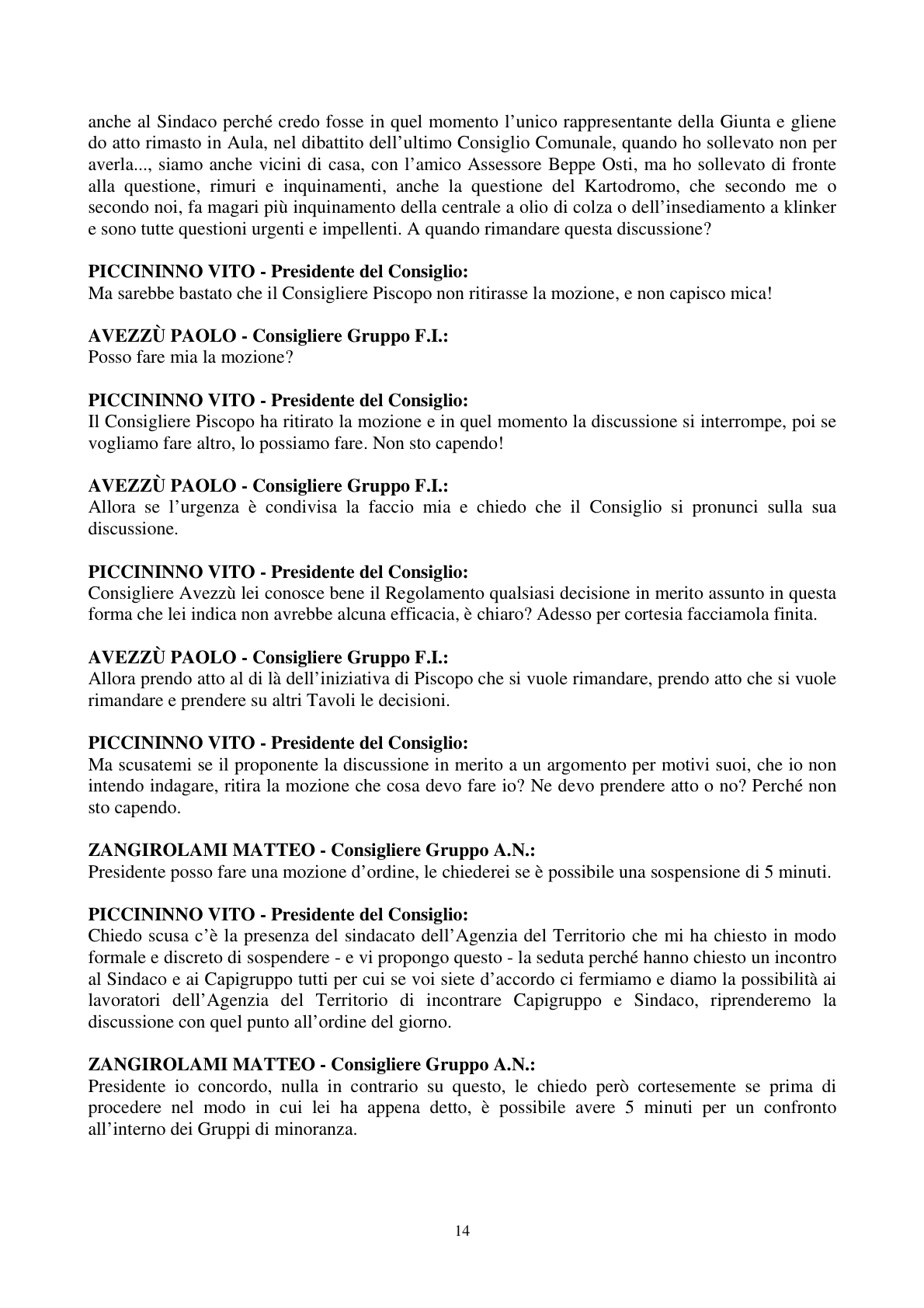Pagina 15 del verbale