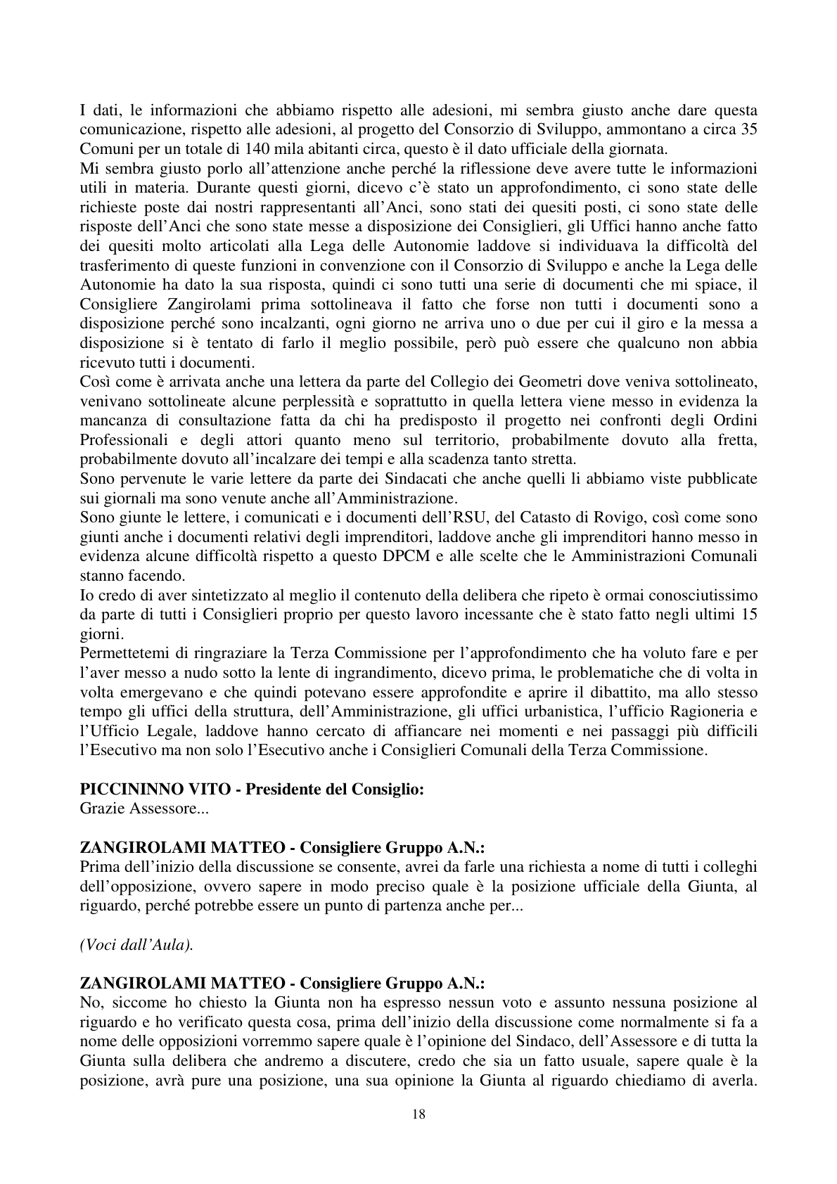 Pagina 19 del verbale