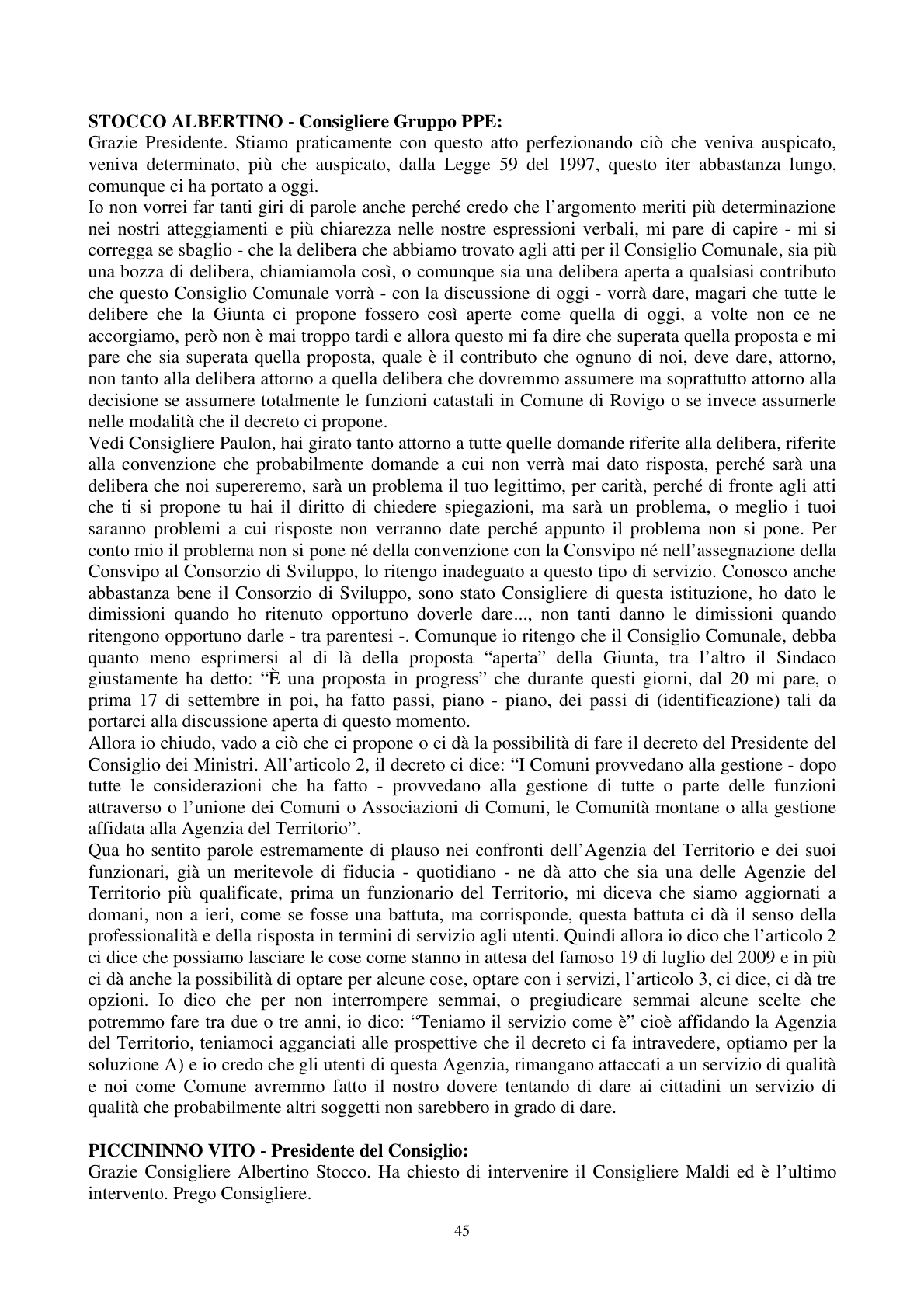 Pagina 46 del verbale