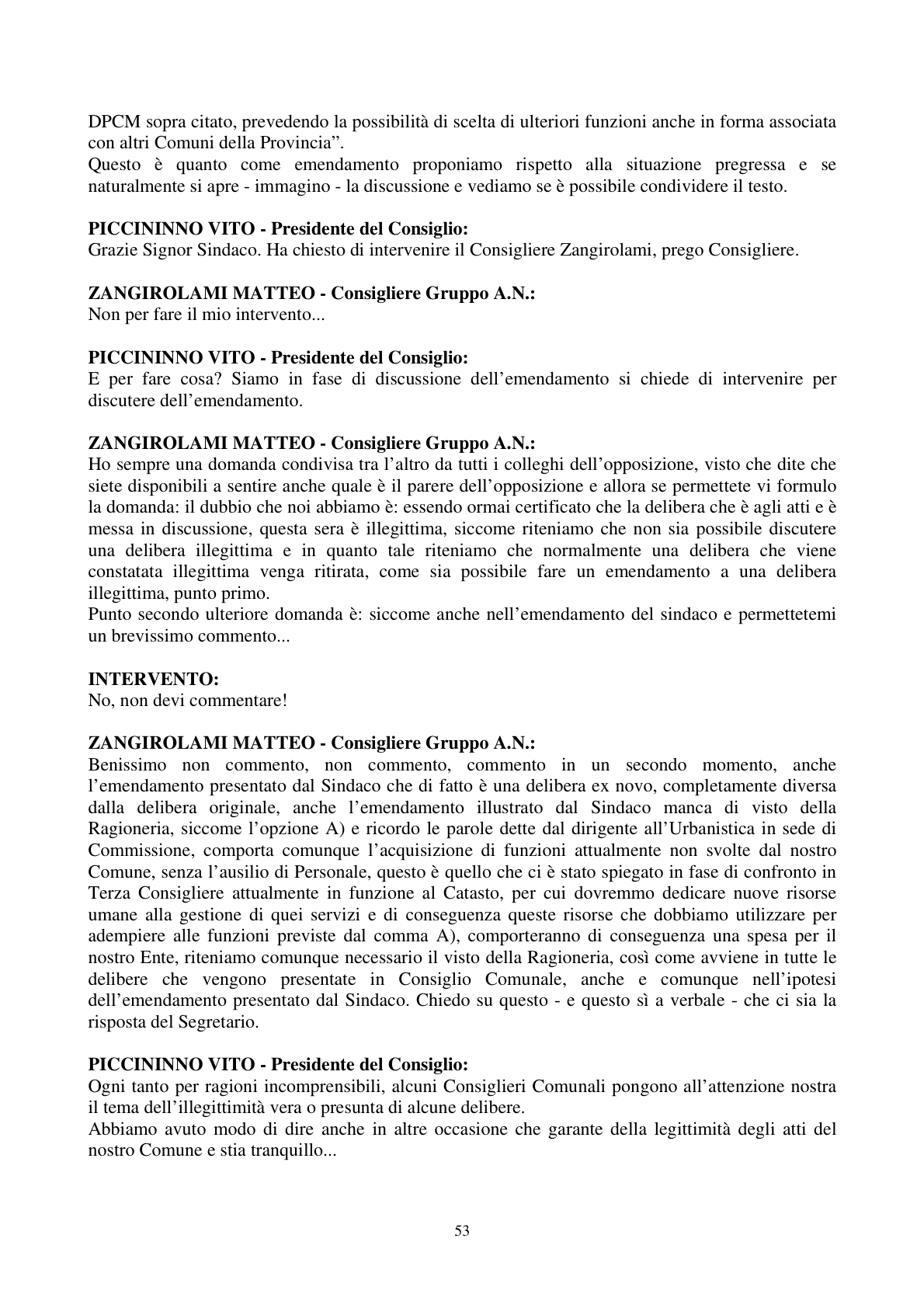Pagina 54 del verbale