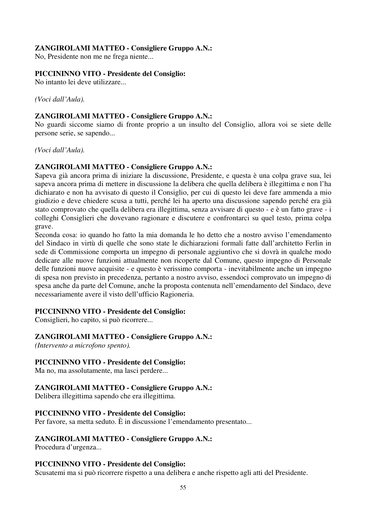 Pagina 56 del verbale