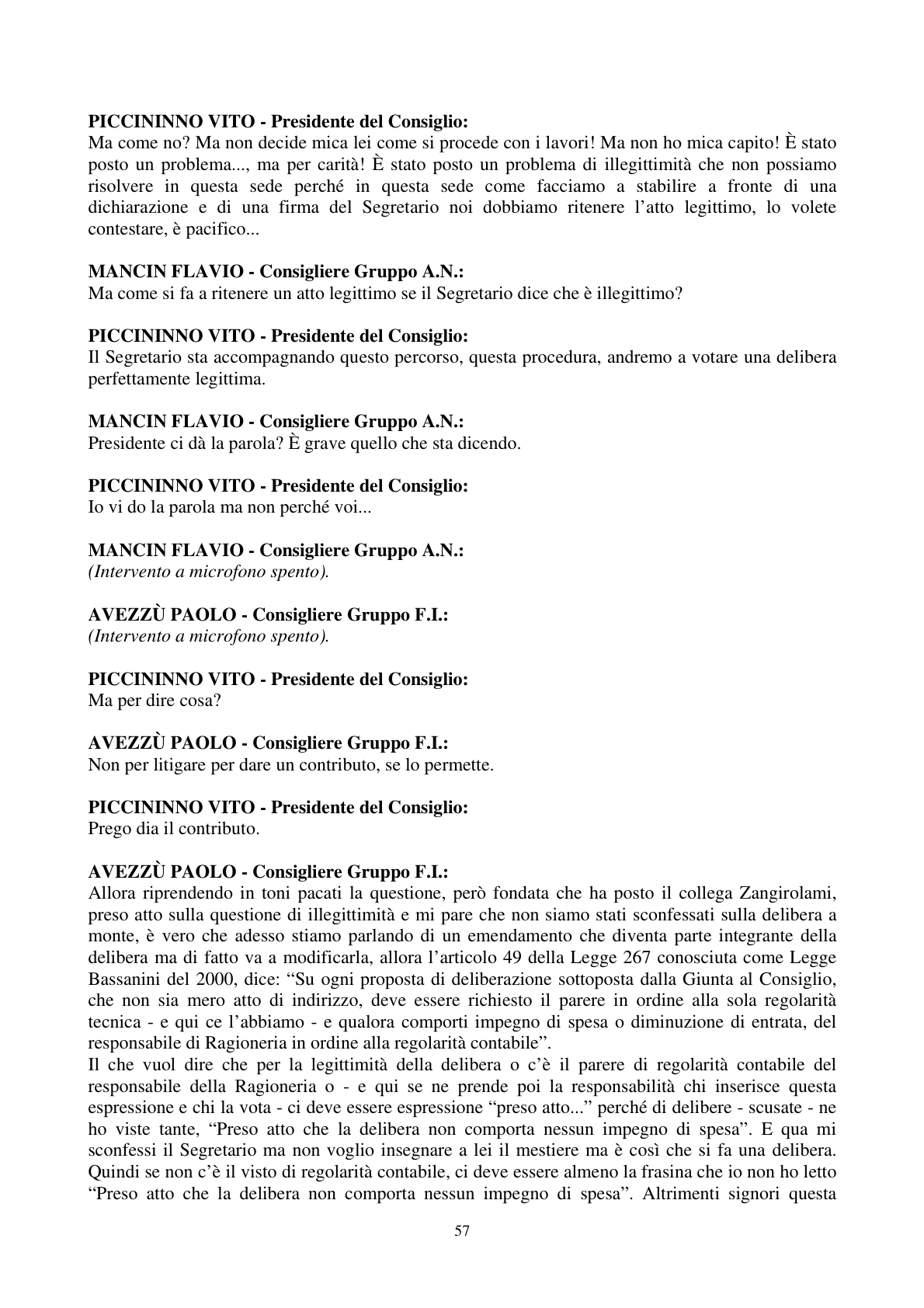 Pagina 58 del verbale