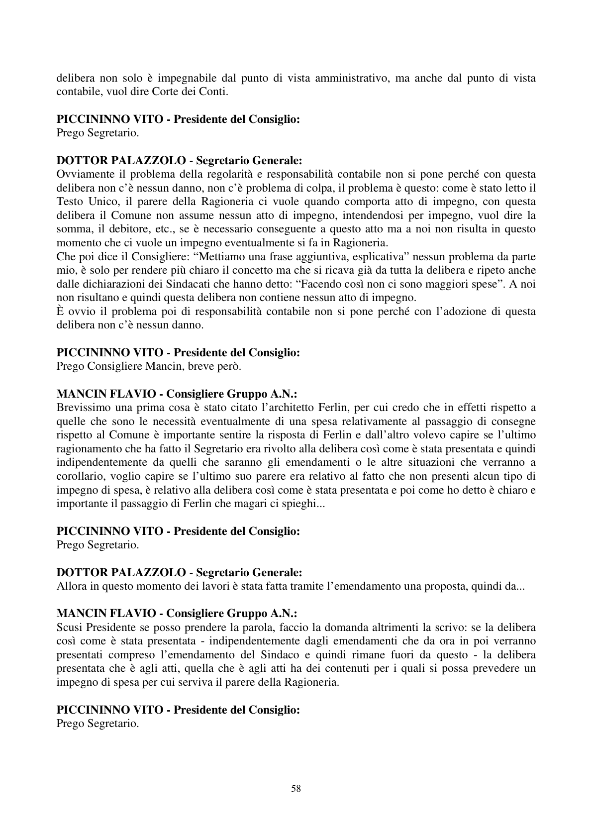 Pagina 59 del verbale